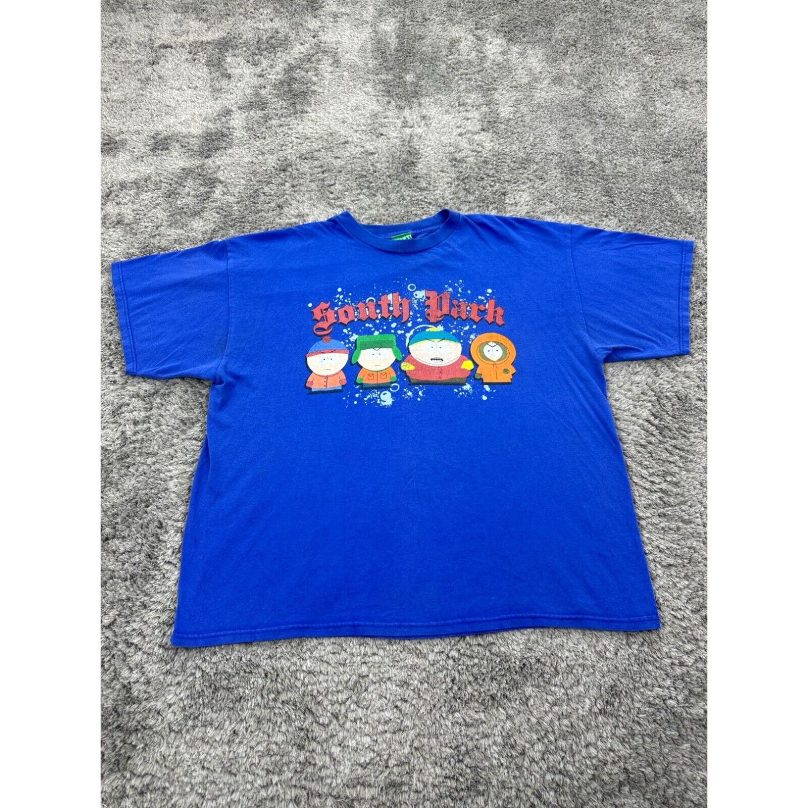 Image of Vintage South Park Shirt Mens 2Xl Blue Graphic Comedy Central 90's Cartoons in White