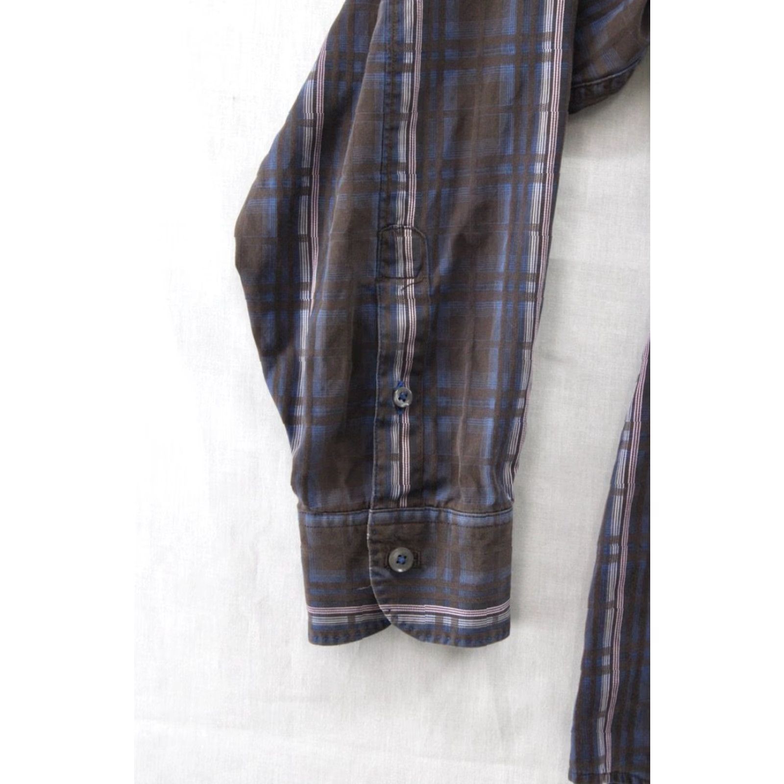 Tommy Bahama VINTAGE Tommy Bahama Long Sleeve Shirt Men's 2XL Gray Blue Stripes Luau Preppy Vacation Luau Mens Size US XXL / EU 58 / 5 - 2 Thumbnail