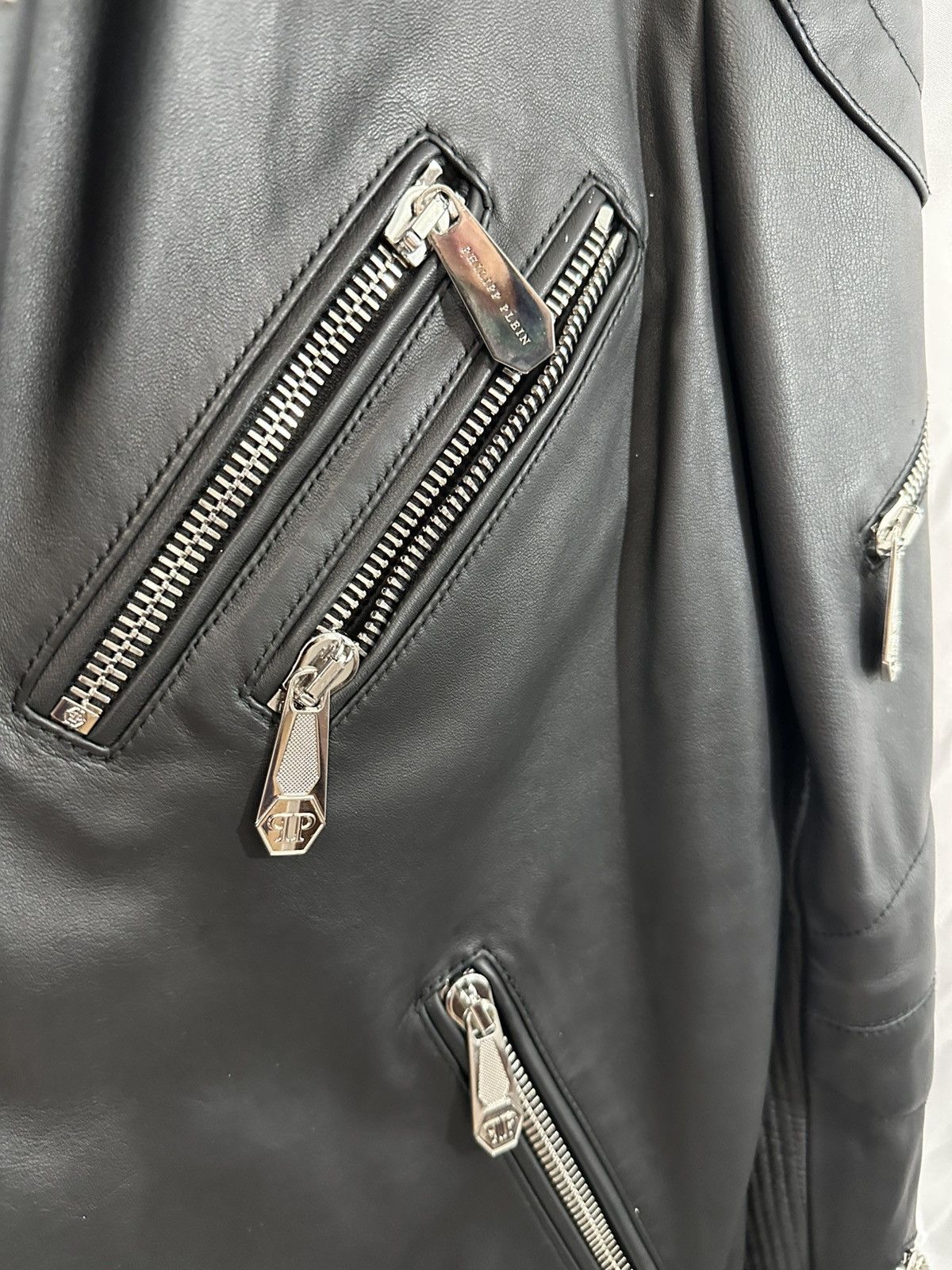 Philipp Plein PHILIPP PLEIN LEATHER SKULL JACKET Size US L / EU 52-54 / 3 - 6 Thumbnail