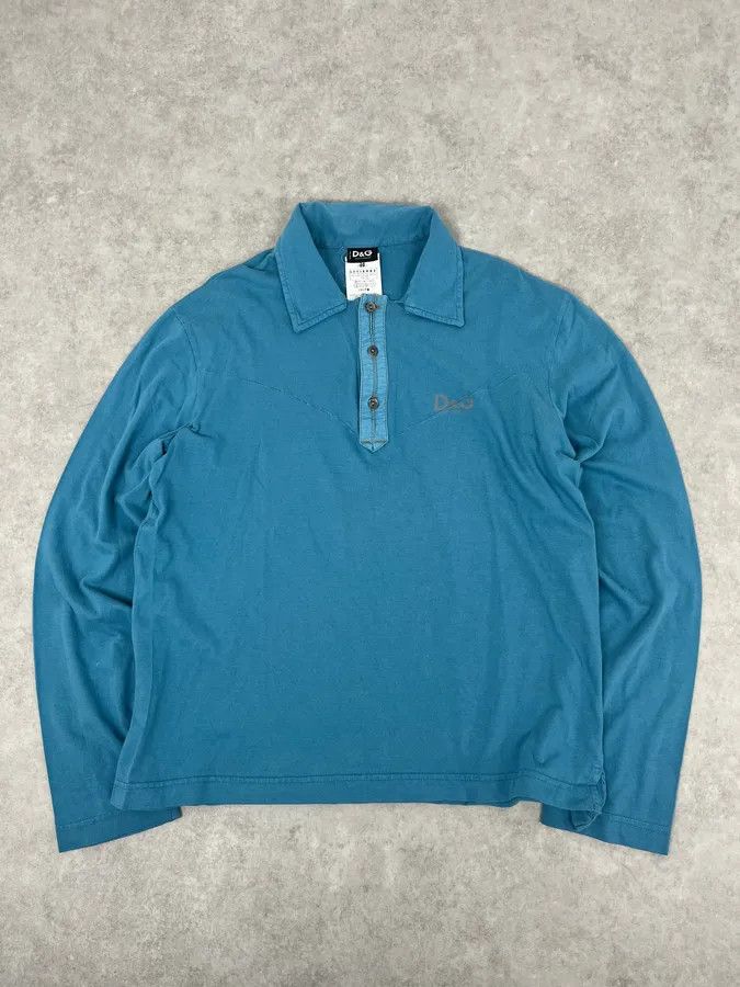 Dolce & Gabbana AW2004 Dolce & Gabbana Eagle Blue Polo Longsleeves Size US S / EU 44-46 / 1 - 1 Thumbnail