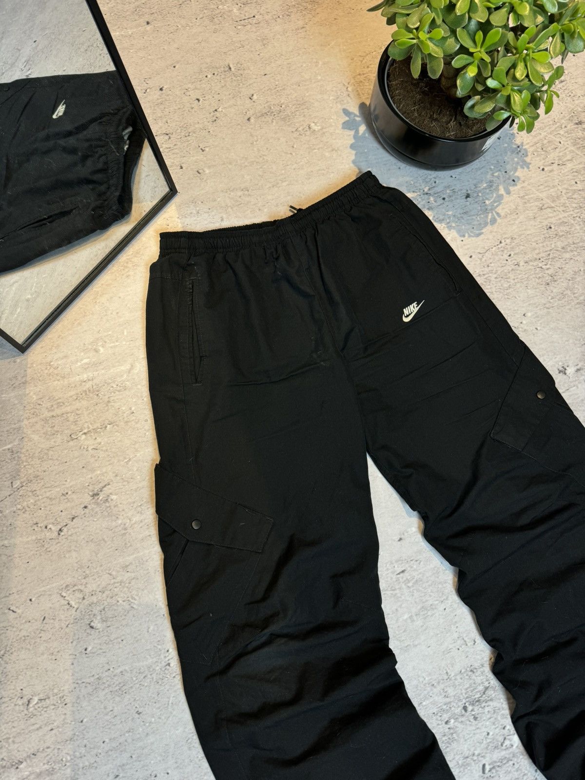 パンツ NIKE nylon cargo pants baggy 00s 00s Nike Vintage Nylon Jogger Cargo Pants Baggy Y2K Drill