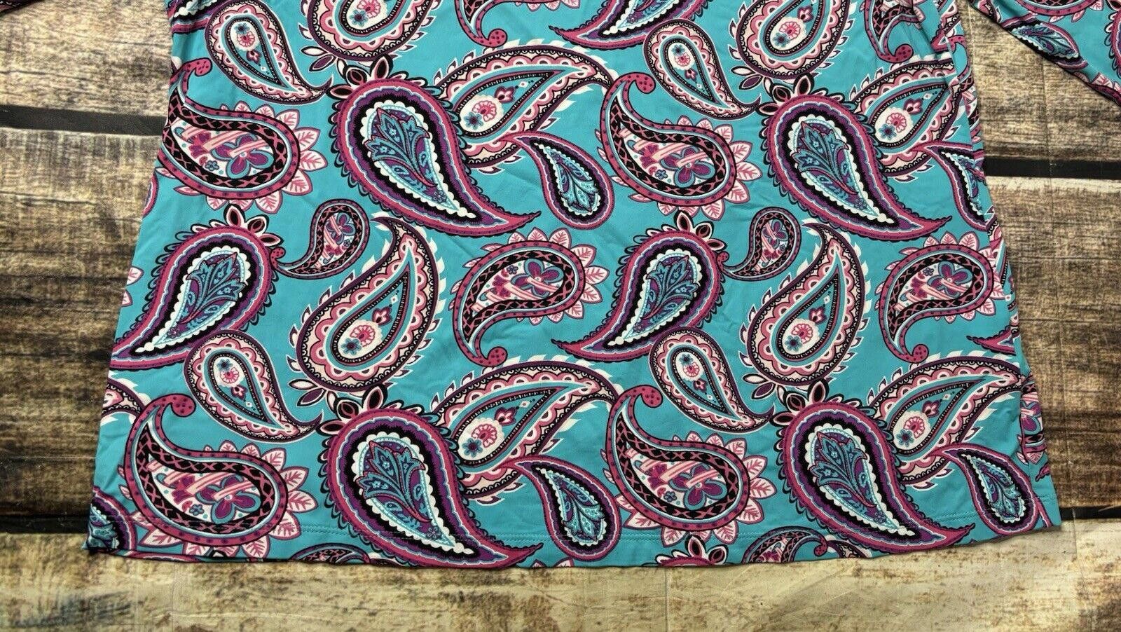 Lands' End Lands' End Top Women's XL 18 Paisley Nylon Stretch Beach Size XL / US 12-14 / IT 48-50 - 5 Thumbnail