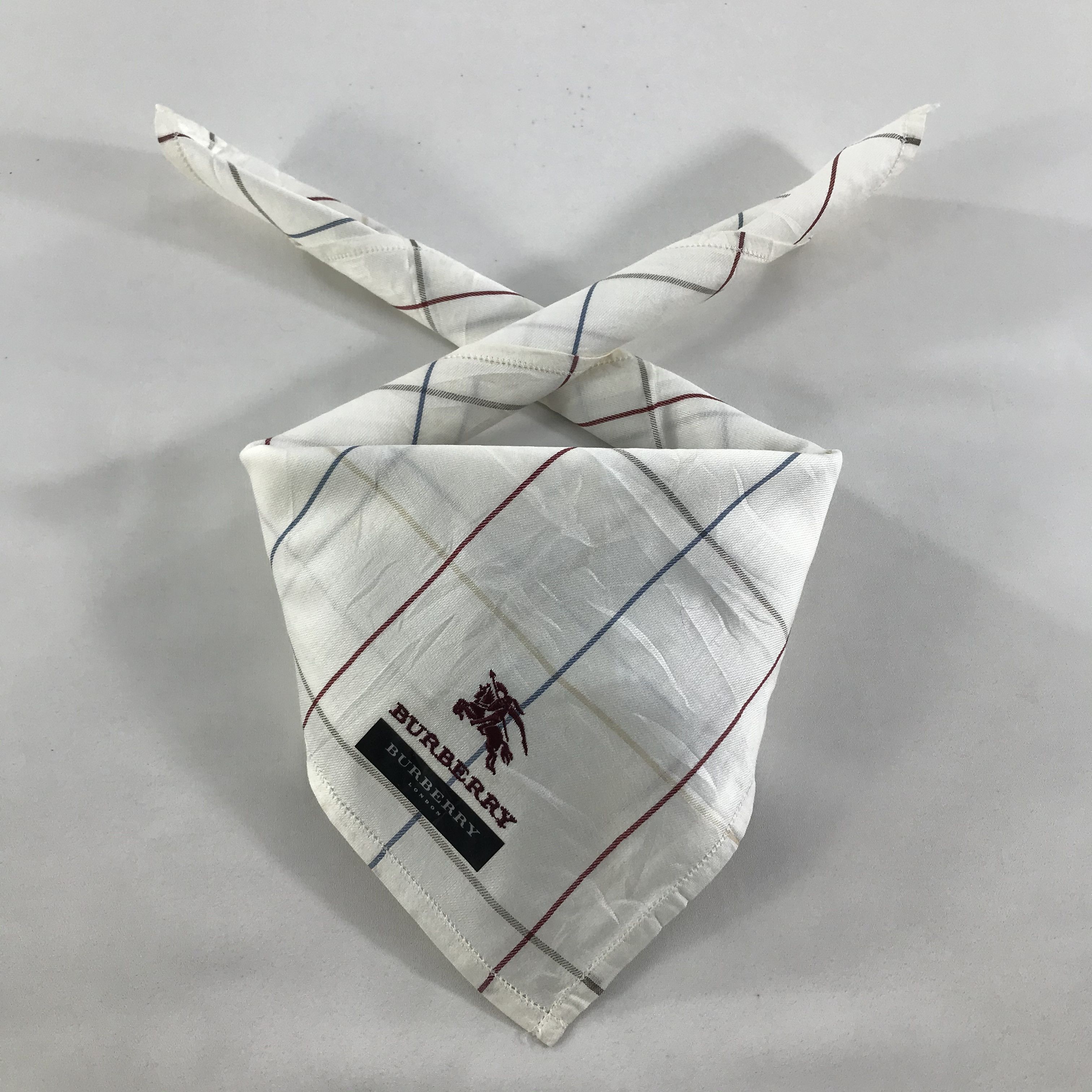 Burberry × Vintage Burberry Bandana / Handkerchief / Neckerchief - S1419 Size ONE SIZE - 3 Thumbnail