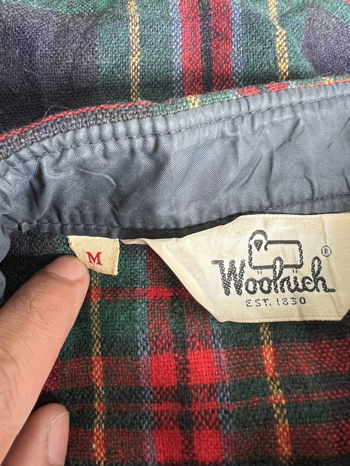 Vintage × Woolrich Woolen Mills 1980s Woolrich Red Tartan Checkered Wool Flannel Shirt Size US M / EU 48-50 / 2 - 6 Thumbnail