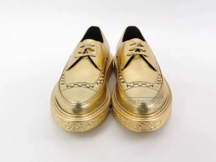 Hedi Slimane Saint Laurent Fall 2014 Men's Gold Shoe. Size US 6.5 / EU 39-40 - 4 Thumbnail