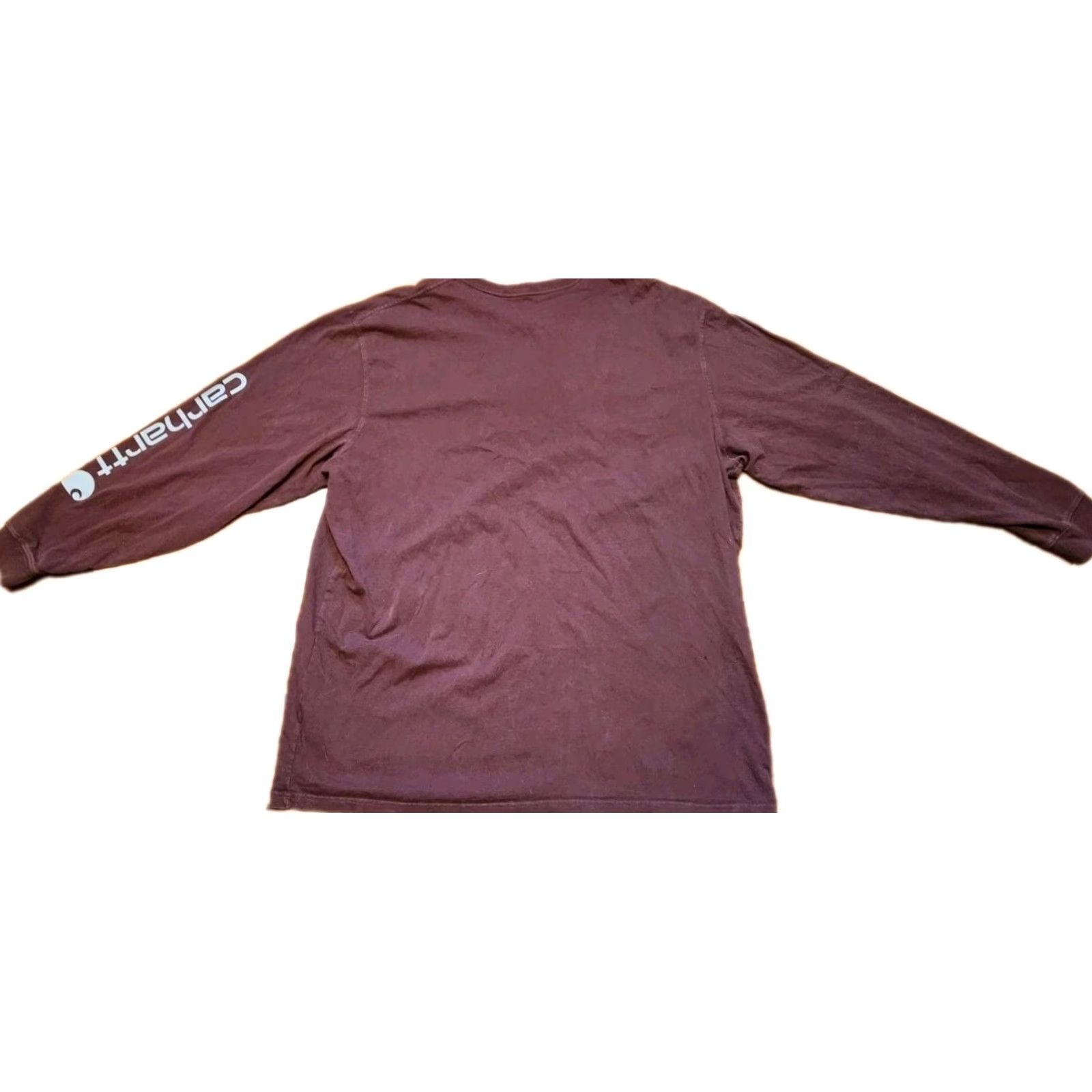 Carhartt Carhartt T Shirt Mens 3XLT Tall Long Sleeve Brown Workwear Crew Neck Cotton Knit Logo Vintage: No Size US XXL / EU 58 / 5 - 2 Thumbnail