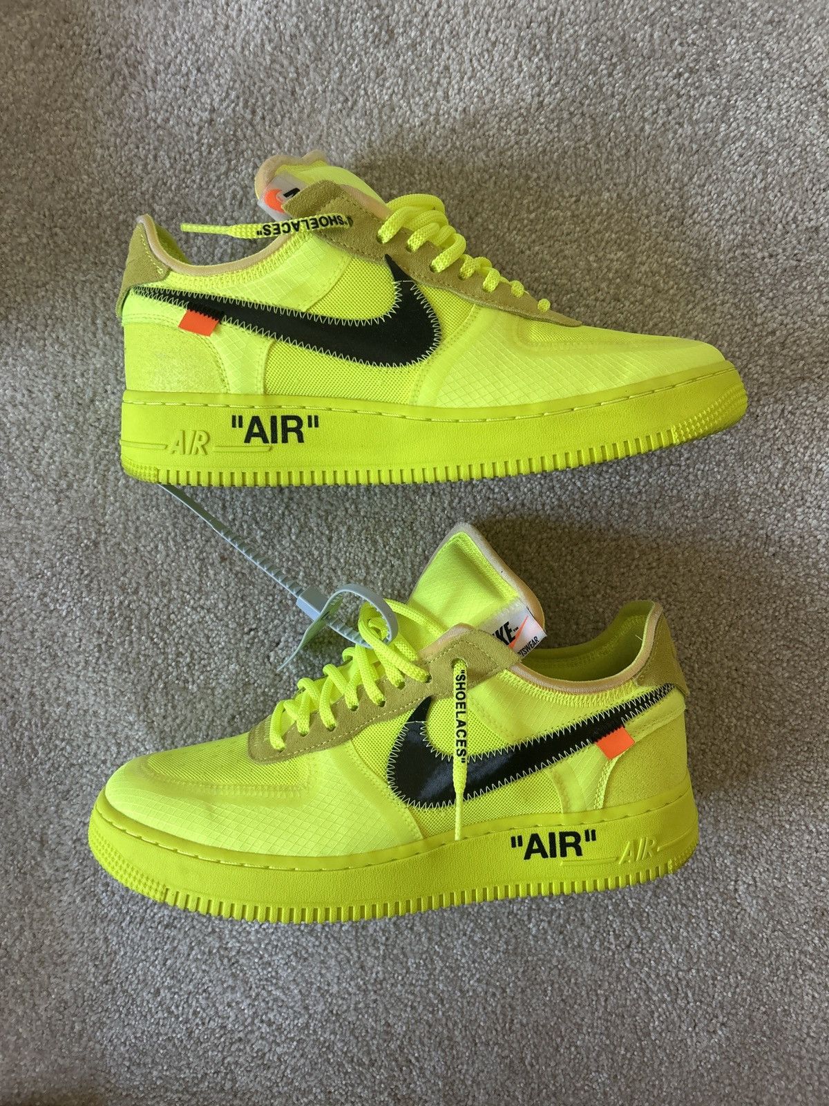 Nike × Off-White The 10: Nike Air Force 1 Low Off White Volt Size US 9.5 / EU 42-43 - 2 Thumbnail