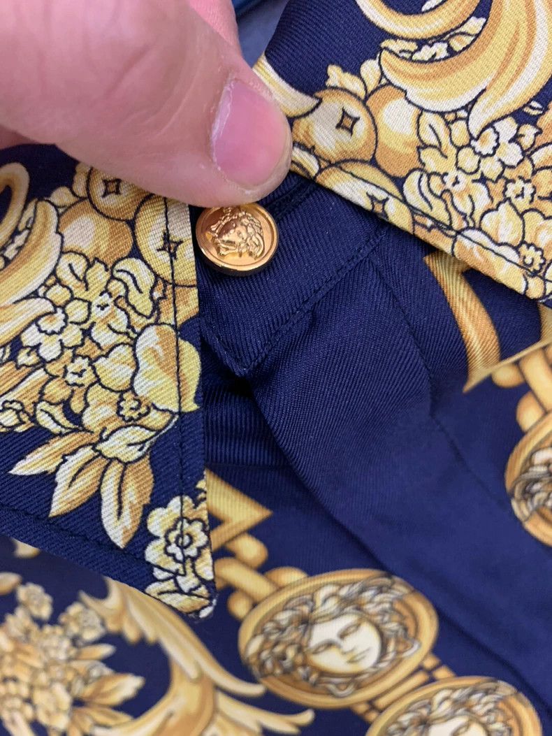 Versace Versace Mulberry silk shirt Size US XL / EU 56 / 4 - 5 Thumbnail