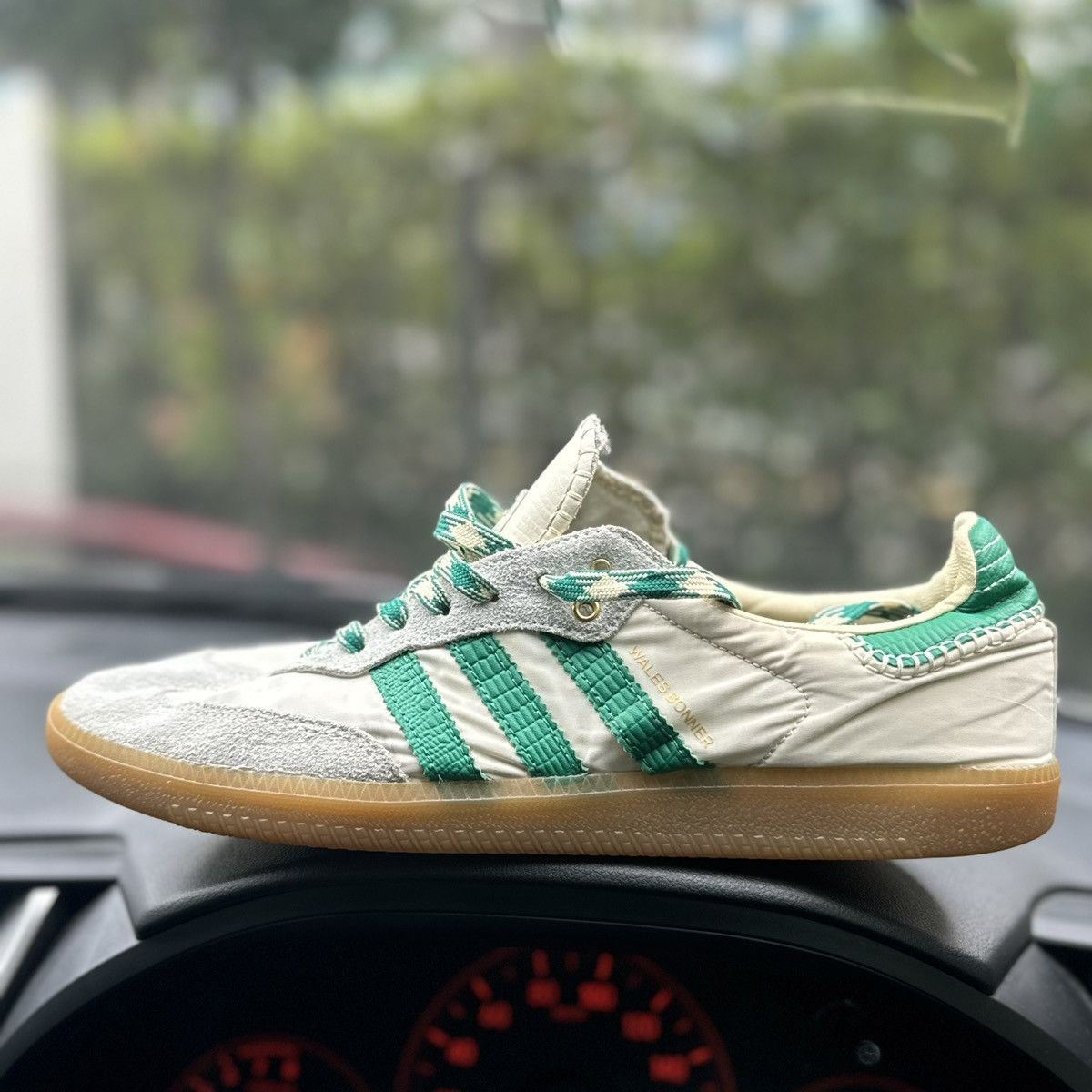 Wales Bonner × adidas Samba Sail/Green Adidas x Wales Bonner Mens Samba Shoes – Extra Butter