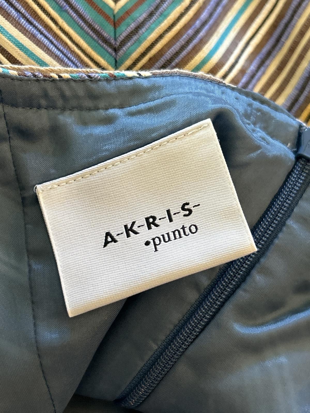 Designer Akris Punto Dress Sz 10 Multi-Color Striped Sleeveless Silk Size L / US 10 / IT 46 - 6 Thumbnail
