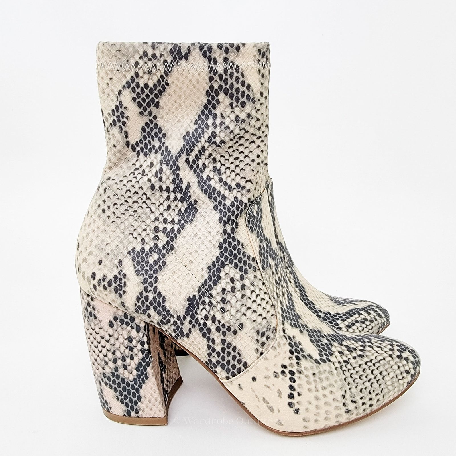 Steve Madden Steve Madden Chunky Block Heel Chelsea Snake Skin Boots Size US 8.5 / IT 38.5 - 1 Thumbnail
