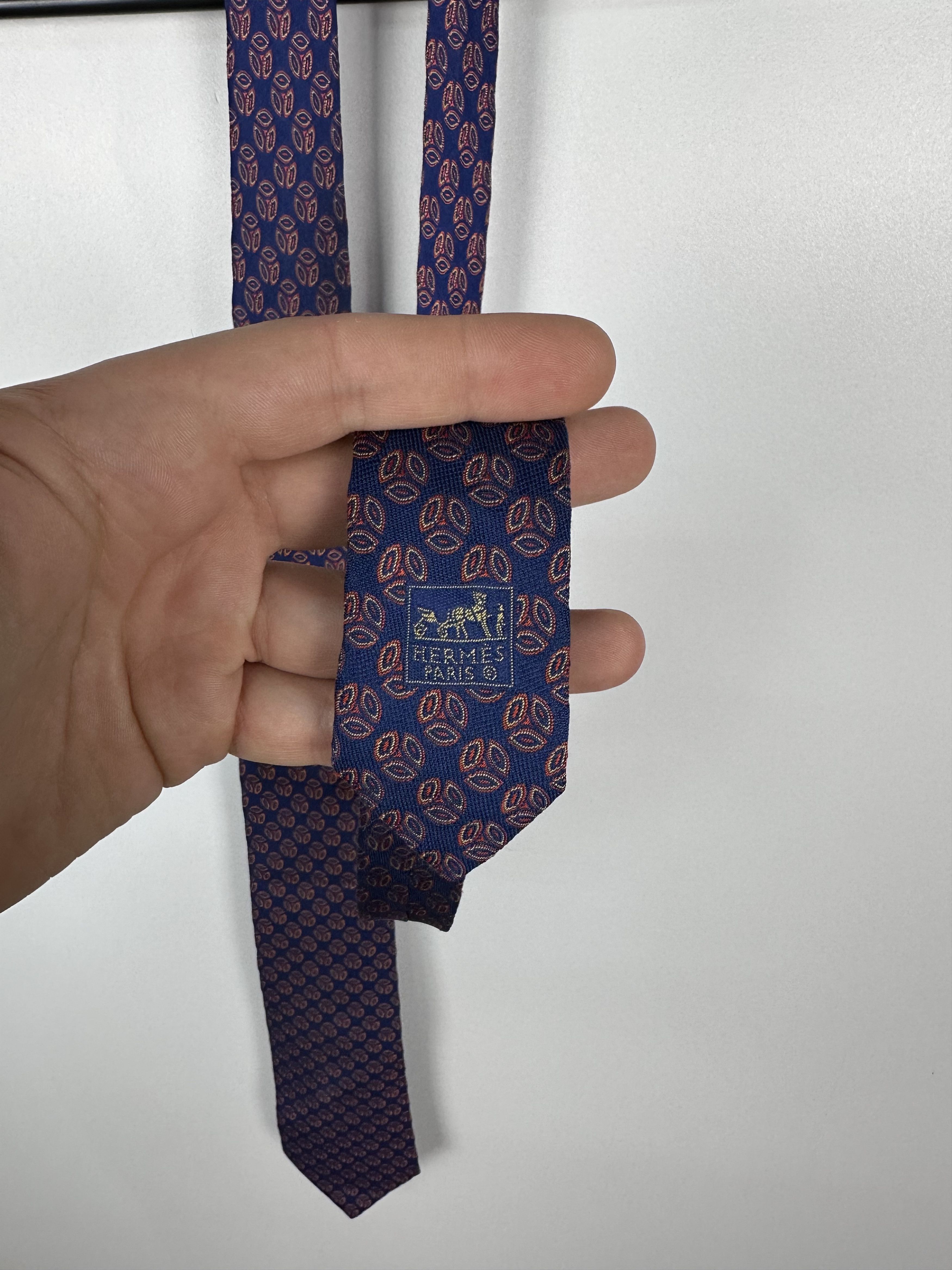 Grailed × Hermes Authentic HERMES Necktie Pattern Tie Multi-Color Silk Blue Size ONE SIZE - 4 Thumbnail