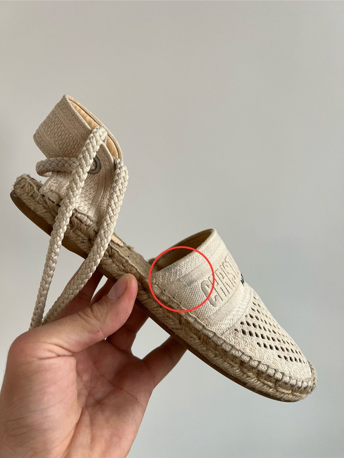 Christian Dior Monsieur × Dior Christian Dior Canvas Embroidered Beige Espadrilles Sandals Size US 10 / IT 40 - 9 Thumbnail