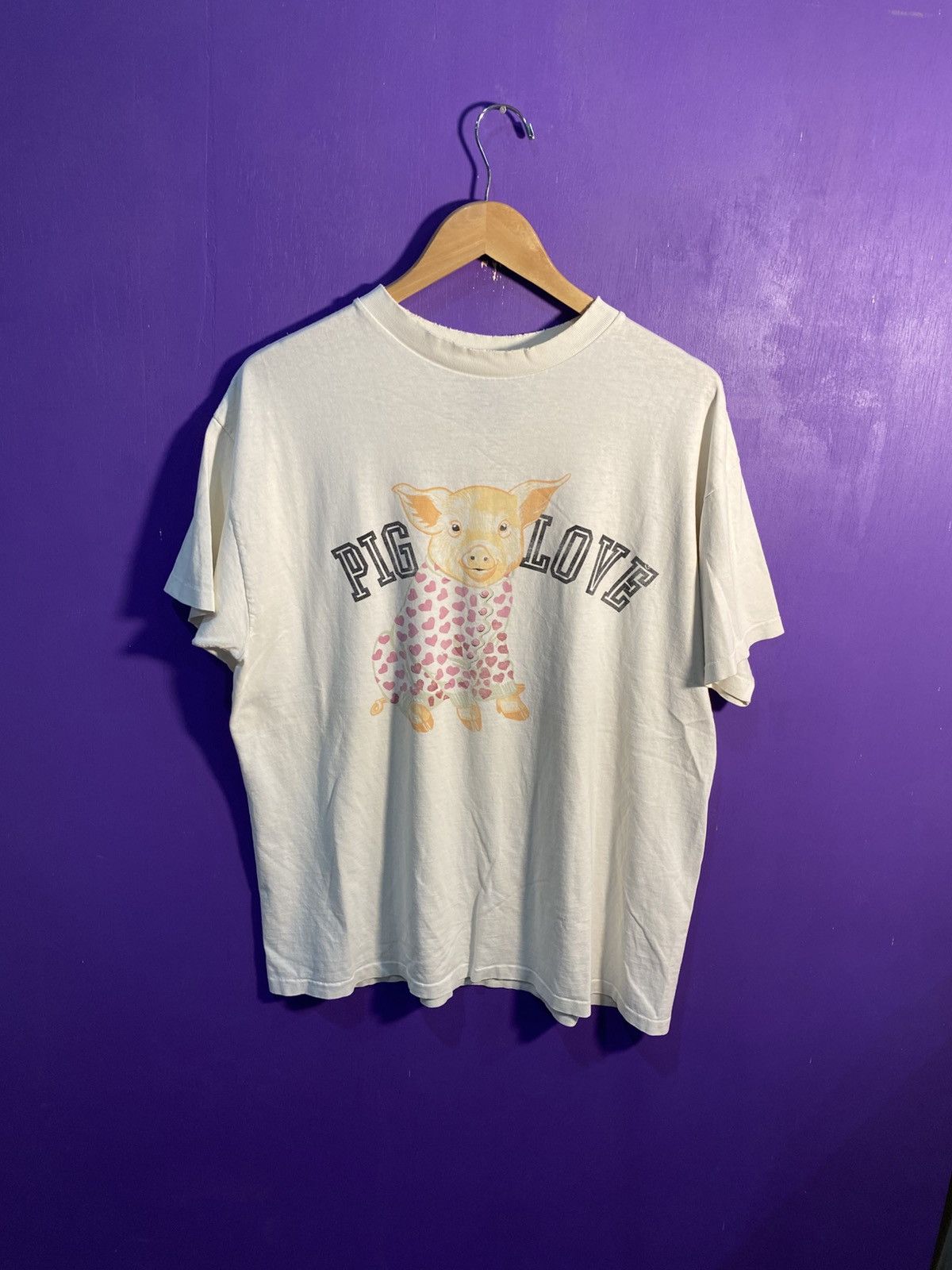 Joe Boxer Vintage 90s Joe Boxer pig love t-shirt Size US XL / EU 56 / 4 - 1 Thumbnail
