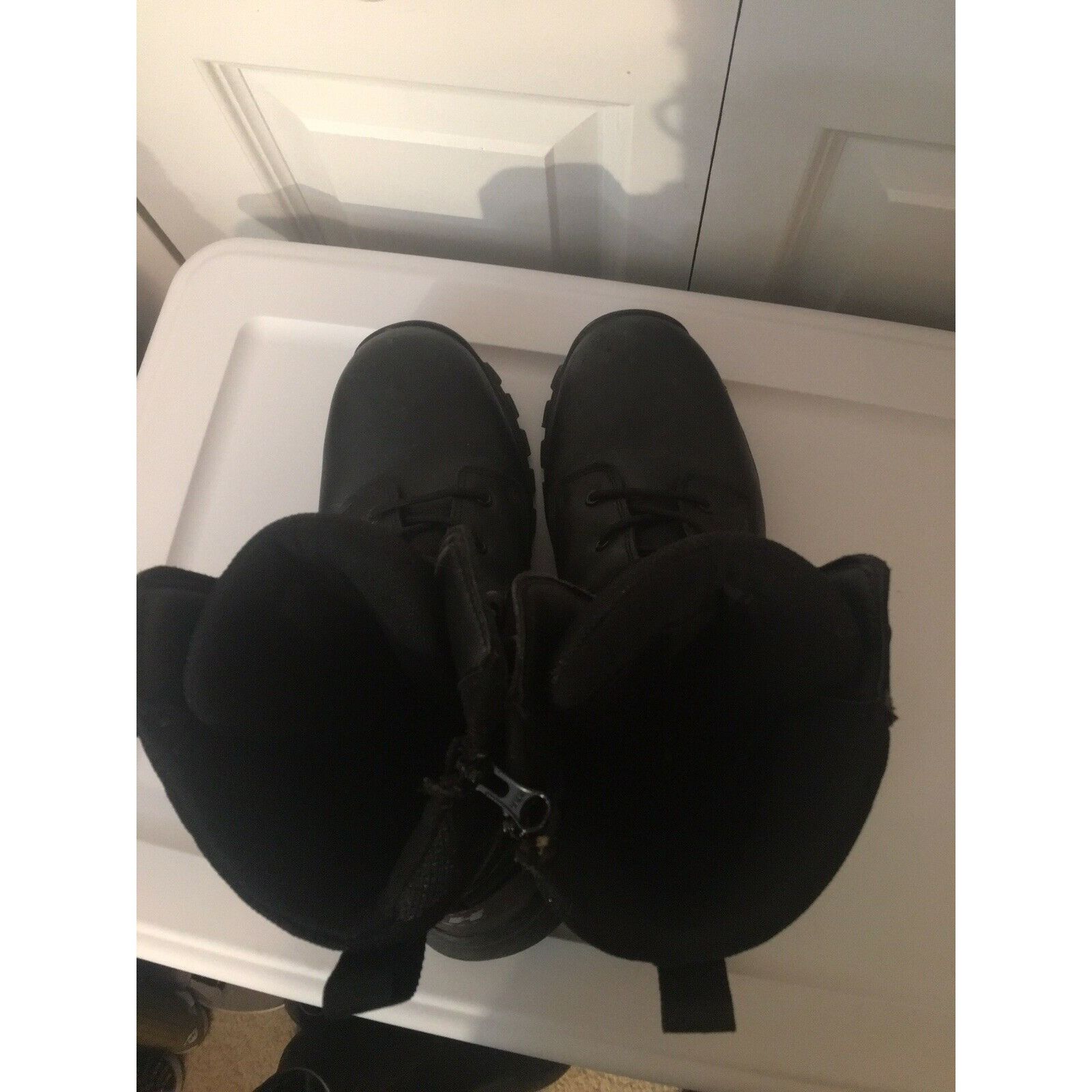 Other HY-TEST STEEL TOE Safety Side Zip/lace BLACK LEATHER BOOTS Size US 11.5 / EU 44-45 - 5 Thumbnail