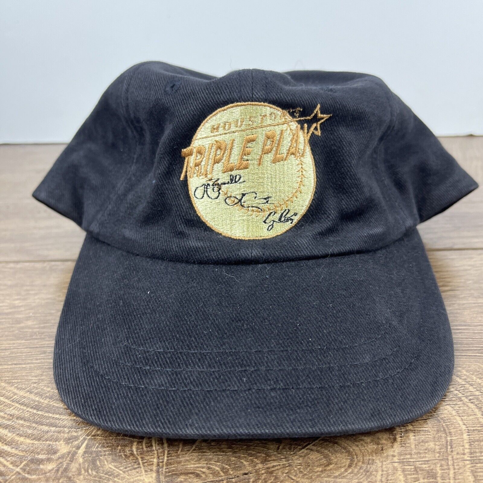 Other Houston Triple Play Hat Black Hat Adjustable Adult Size Hat Size ONE SIZE - 5 Thumbnail
