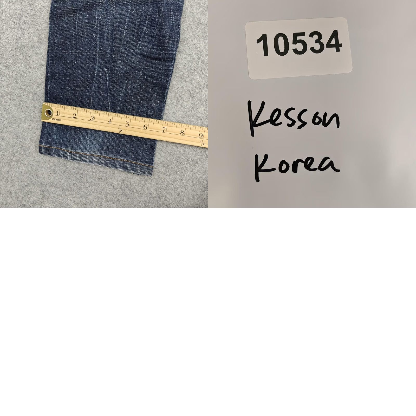 Denime Kesson Jeans Womens 30 Blue Medium Wash Slim Straight Distressed Denim Korea Size 30" / US 8 / IT 44 - 9 Thumbnail