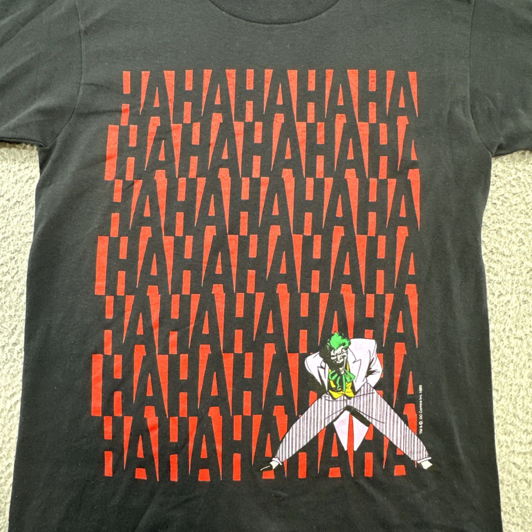 Vintage VINTAGE Joker T-Shirt Men M Black 80s 90s Sun 1989 Ha Ha Single Stitch Size Medium Size US M / EU 48-50 / 2 - 3 Thumbnail