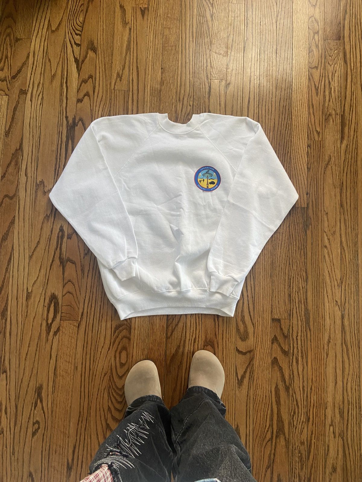 Hanes Vintage desert storm crewneck Size US XL / EU 56 / 4 - 2 Thumbnail