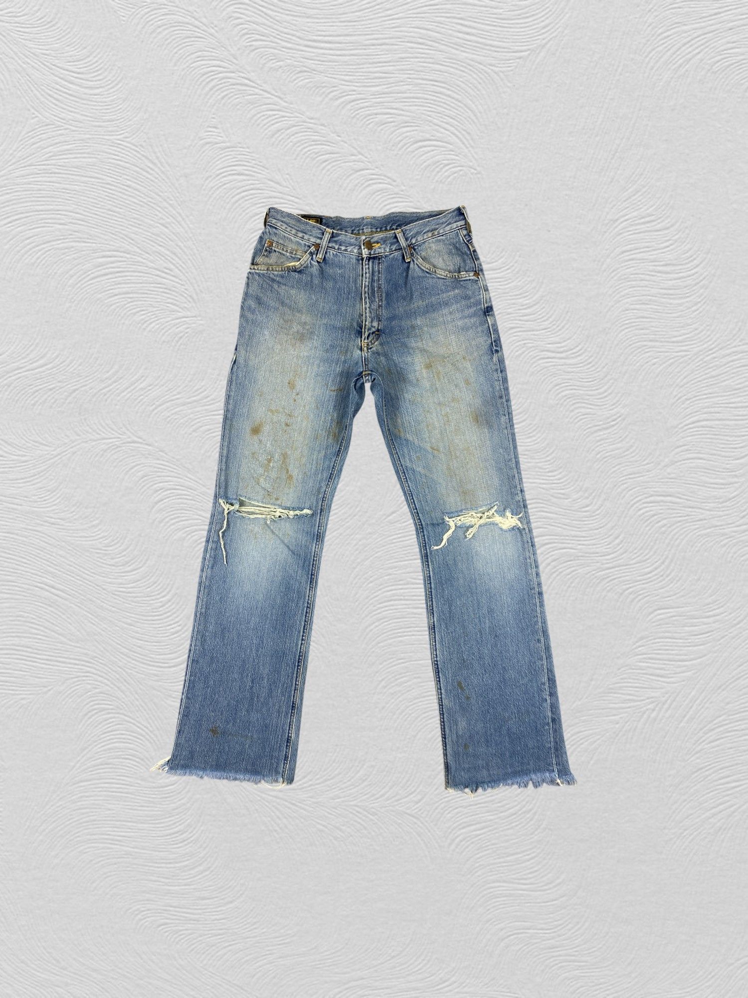 Japanese Brand Distressed Blue Vintage Lee Flare Jeans 30x32 Denim- JN3534 Size US 30 / EU 46 - 1 Thumbnail