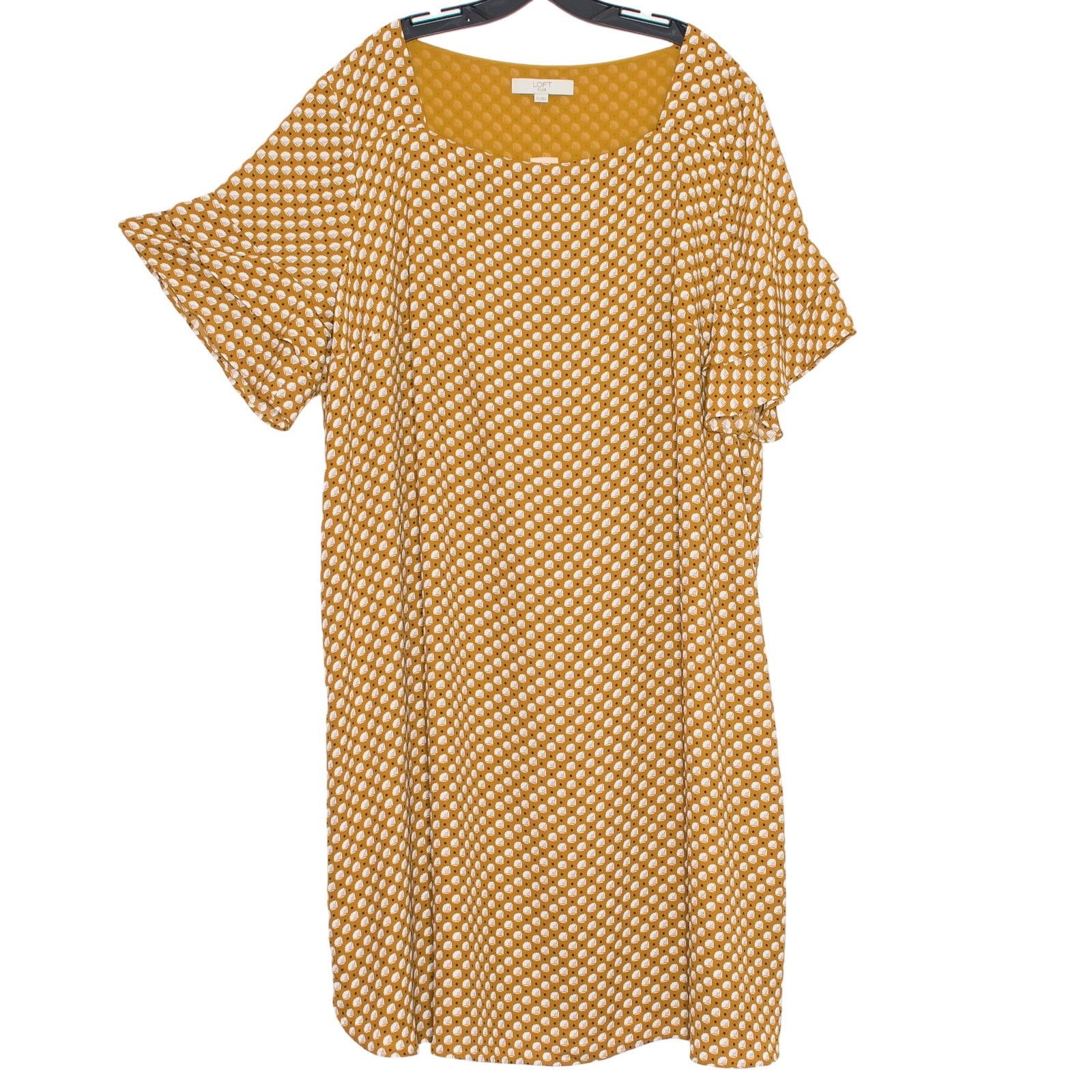 Loft NWT Loft Midi Dress Square Neck Flowy Lightweight Plus 24 Size 4XL / US 24-26 - 2 Thumbnail