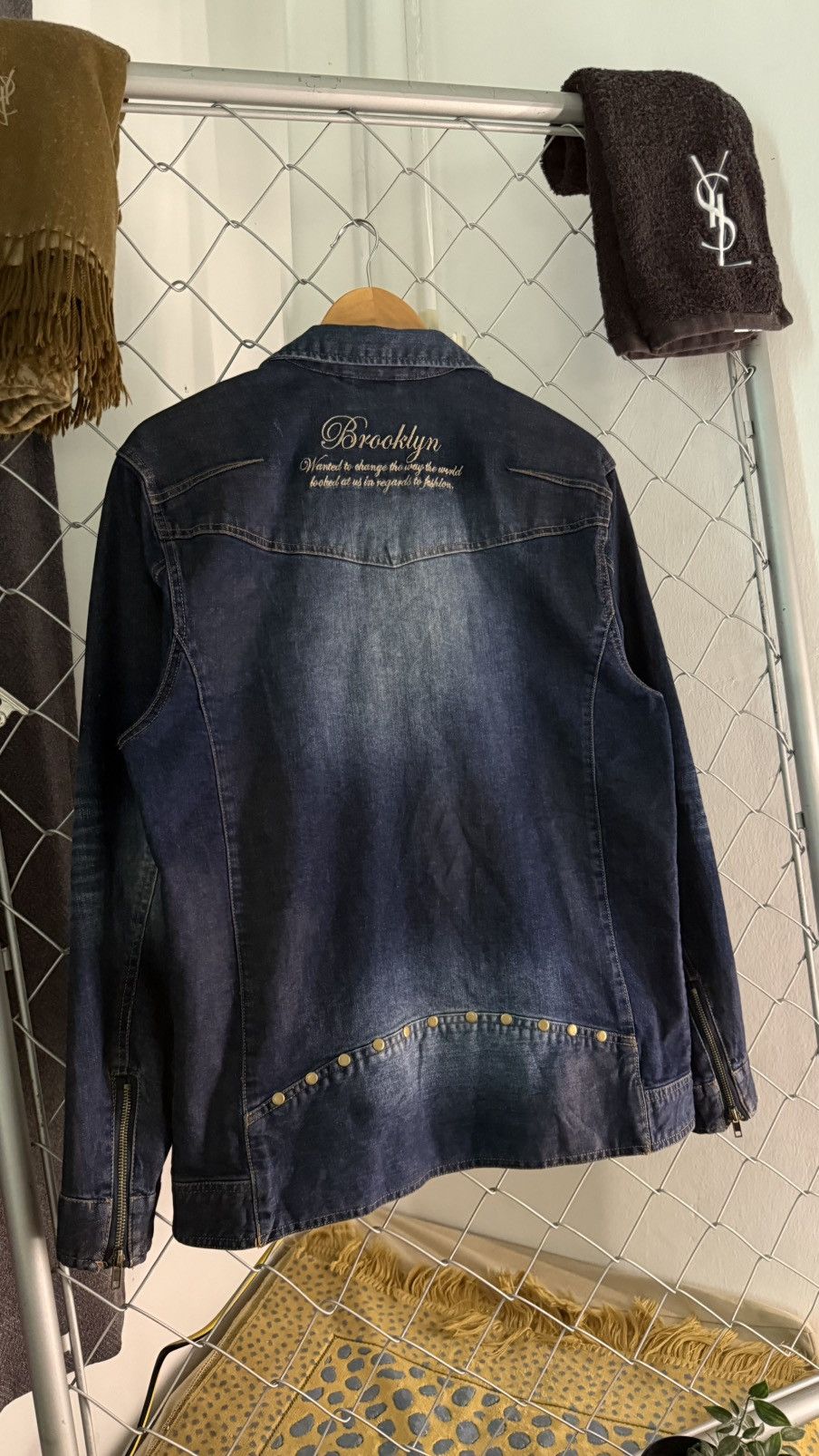 Karl Kani Karl Kani 183K1605 Jacket Denim Double Biker Jacket Indigo Size US L / EU 52-54 / 3 - 9 Thumbnail