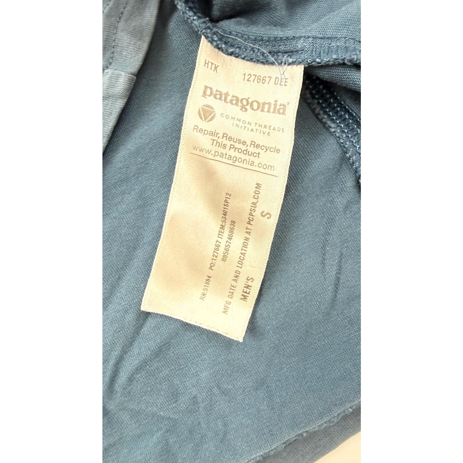 Patagonia Patagonia Polo Shirt Mens Small Blue Performance Short Sleeve Common Threads Size US S / EU 44-46 / 1 - 6 Thumbnail
