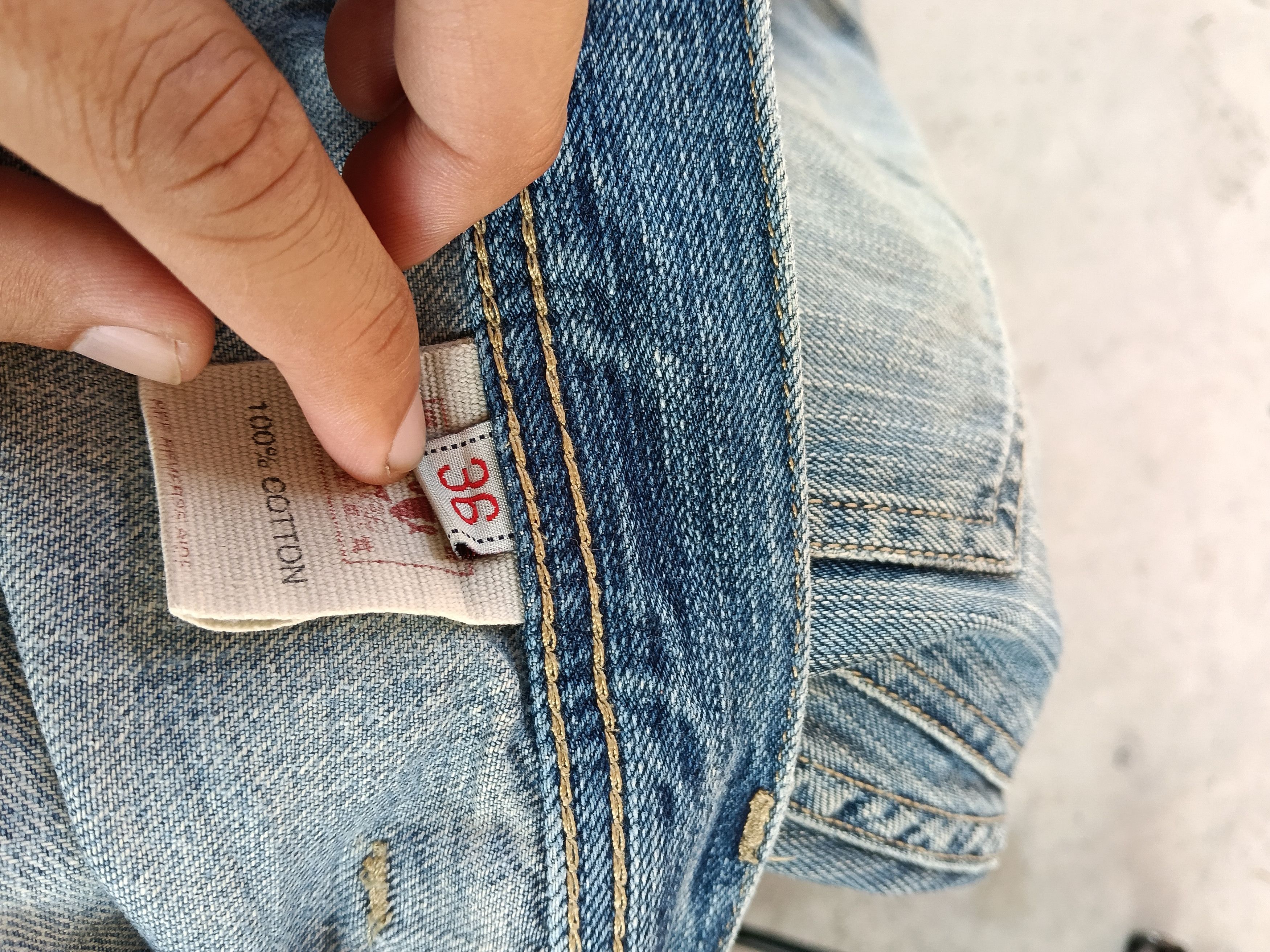 Evisu 💥 Evisu Genes Japan Distressed Double Knee Denim 💥 Size US 36 / EU 52 - 13 Thumbnail