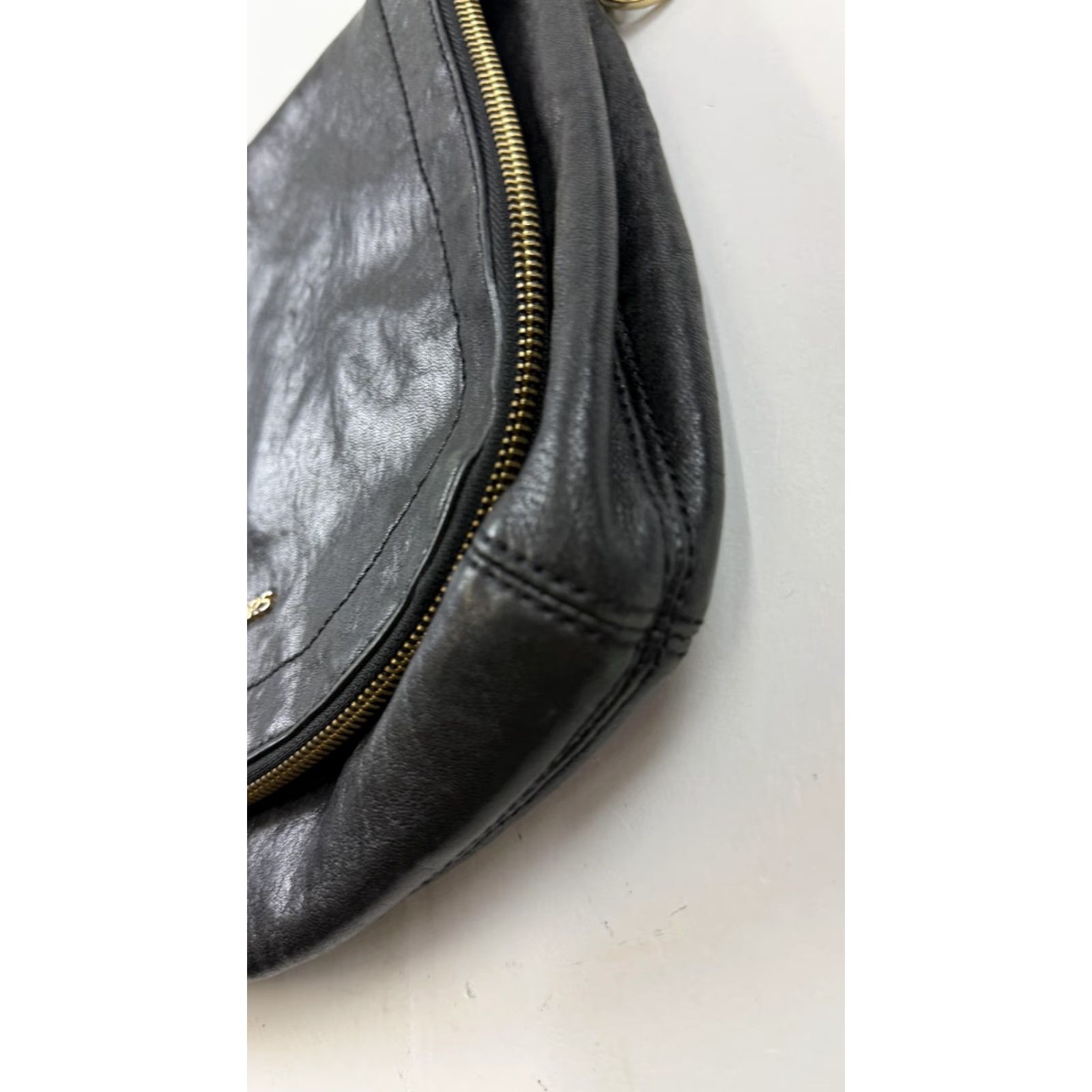 Michael Kors Michael Kors Crossbody Bag Womens Black Leather Flap Gold Purse Size ONE SIZE - 4 Thumbnail