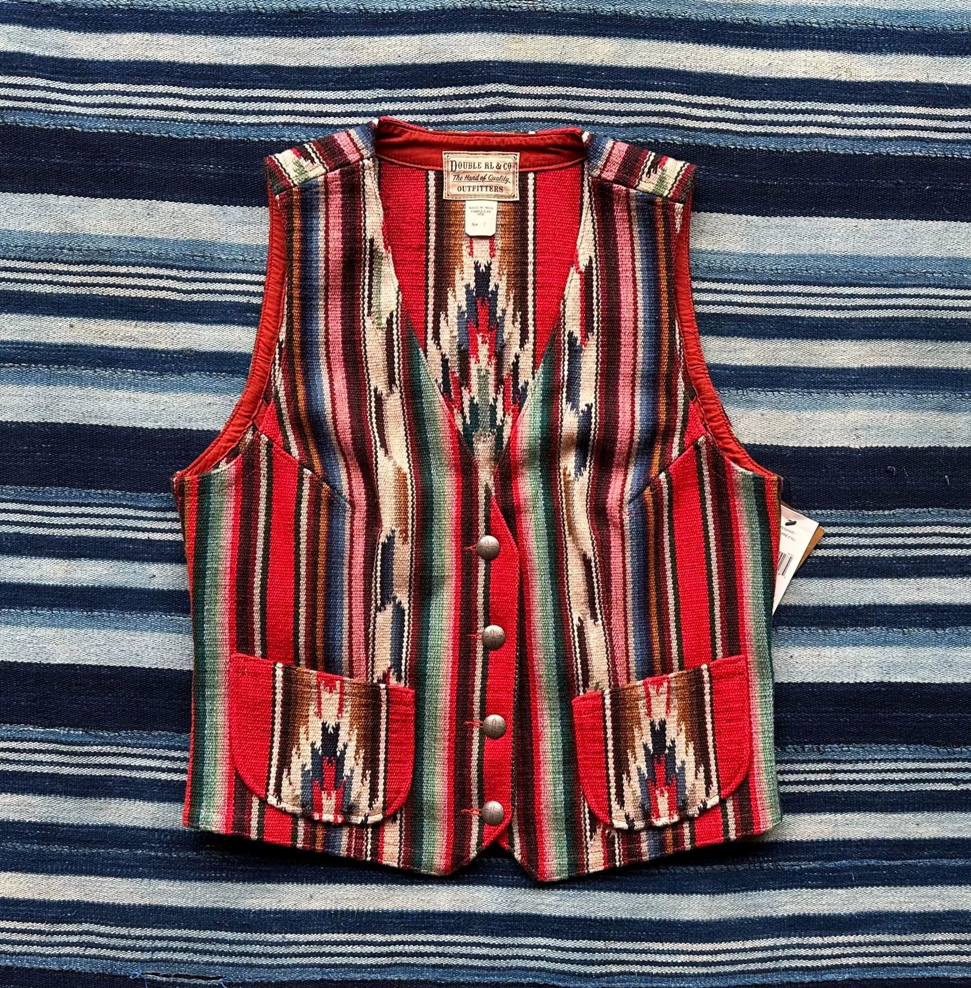 RRL Ralph Lauren RRL Women's Navajo American Vintage Wool Knit Vest Size XS / US 0-2 / IT 36-38 - 1 Thumbnail