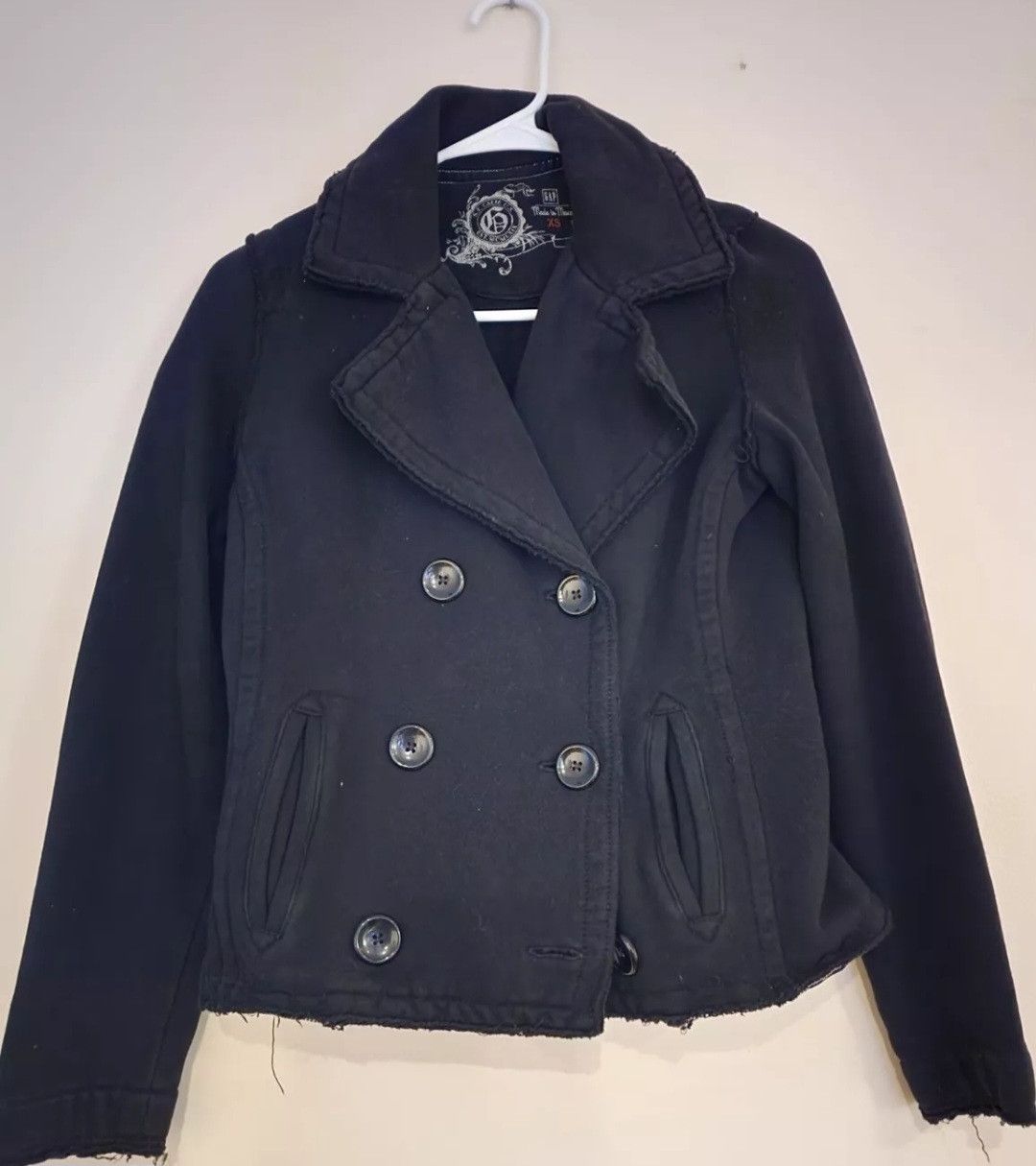 Gap GAP Black Double Breasted Sweater Peacoat Coat Jacket XS Size XS / US 0-2 / IT 36-38 - 1 Thumbnail