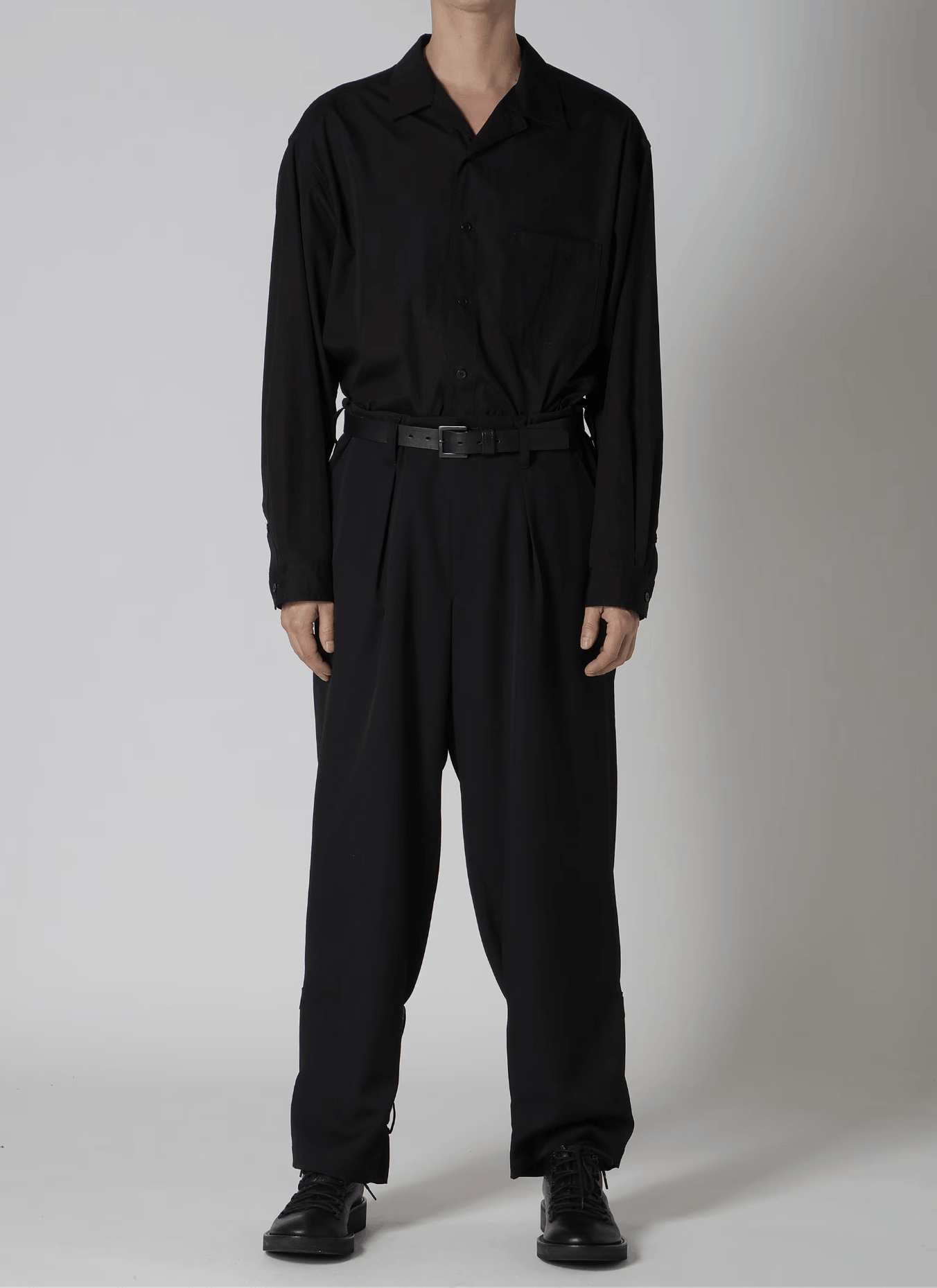Yohji Yamamoto Yohji Yamamoto Pour Homme - W/Gabardine Hem Belt Pants Size US 30 / EU 46 - 9 Thumbnail