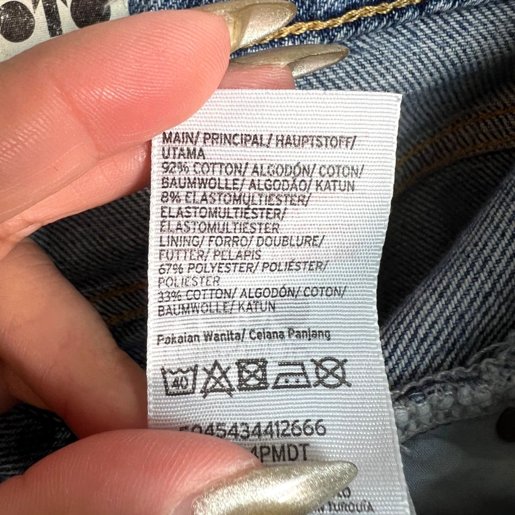 Topshop VINTAGE Topshop Moto High-Waisted Straight Leg Jeans 26 Blue Denim Frayed Hem Womens Size 26" / US 2 / IT 38 - 4 Thumbnail