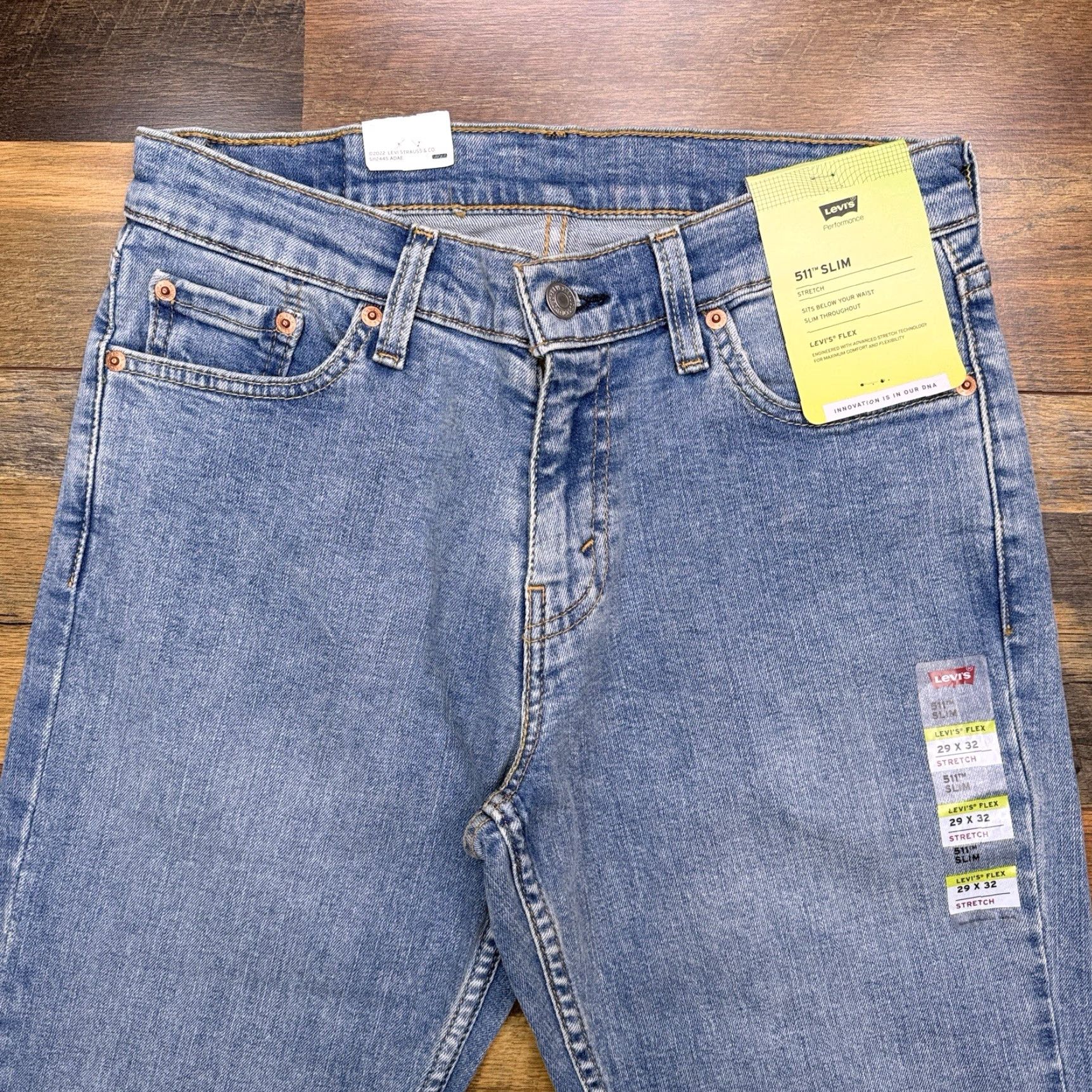 Levi's Levi's Jeans 511 Slim 29x32 Regular Mens Denim Blue 99% Cotton 1% Elastane Mid Rise Stretch Size US 29 - 2 Thumbnail