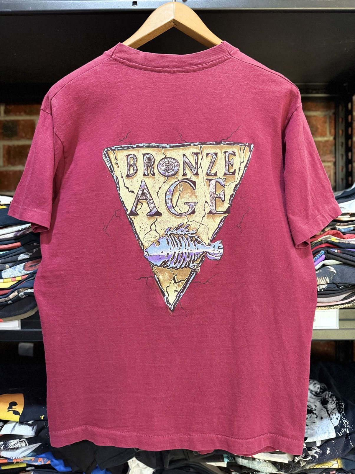 Vintage 90s Bronze Age Skateboard Faded Tee