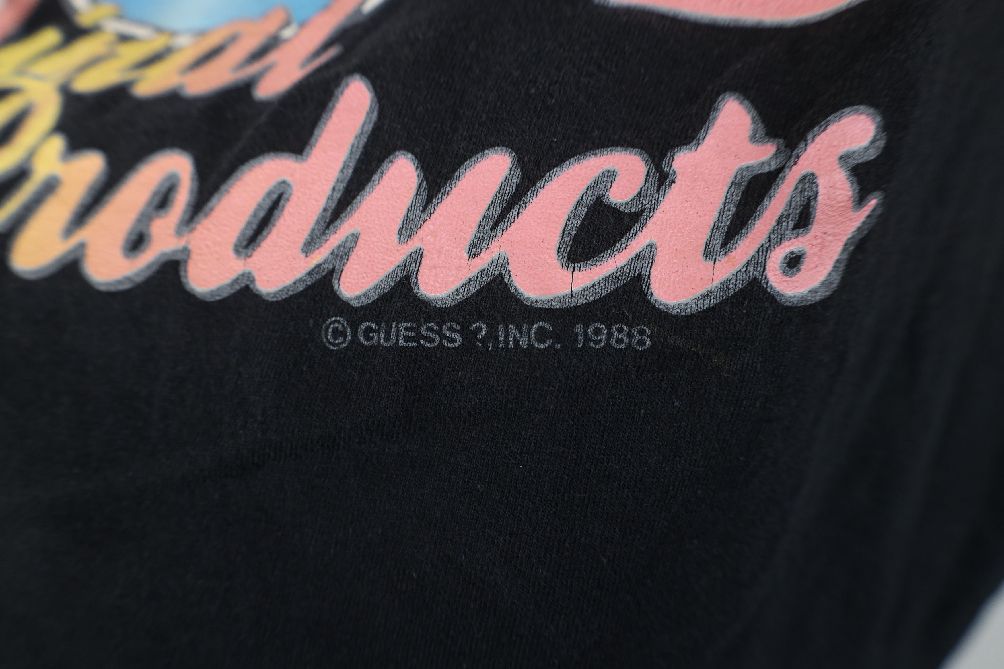 Guess Vintage 80s Guess Cropped Babydoll T-Shirt Black USA Size ONE SIZE - 5 Thumbnail