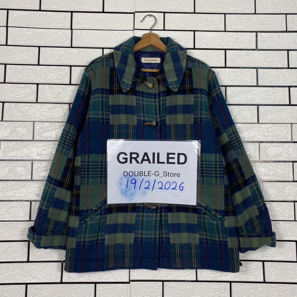Issey Miyake 📌Vintage Wool Jacket Tartan Design Milano Sports Size US M / EU 48-50 / 2 - 1 Thumbnail