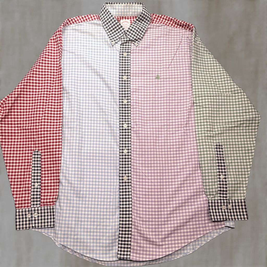 Brooks Brothers Brooks Brothers Shirt Mens Large Multicolor Check Non Iron Long Sleeve Button-Up Cotton Non-Iron Button-Down Collar Casual Size US L / EU 52-54 / 3 - 1 Thumbnail