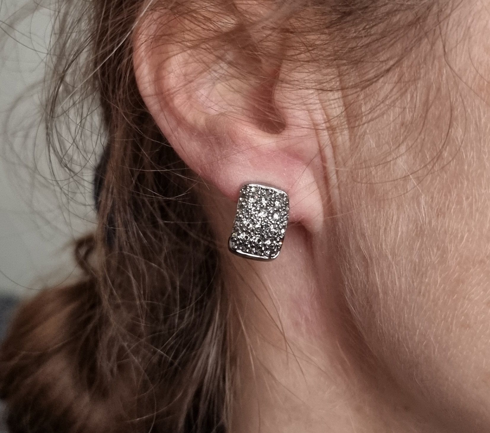 Swarovski Swarovski Crystal Pave Silver-Tone Clip-On Earrings Size ONE SIZE - 2 Thumbnail