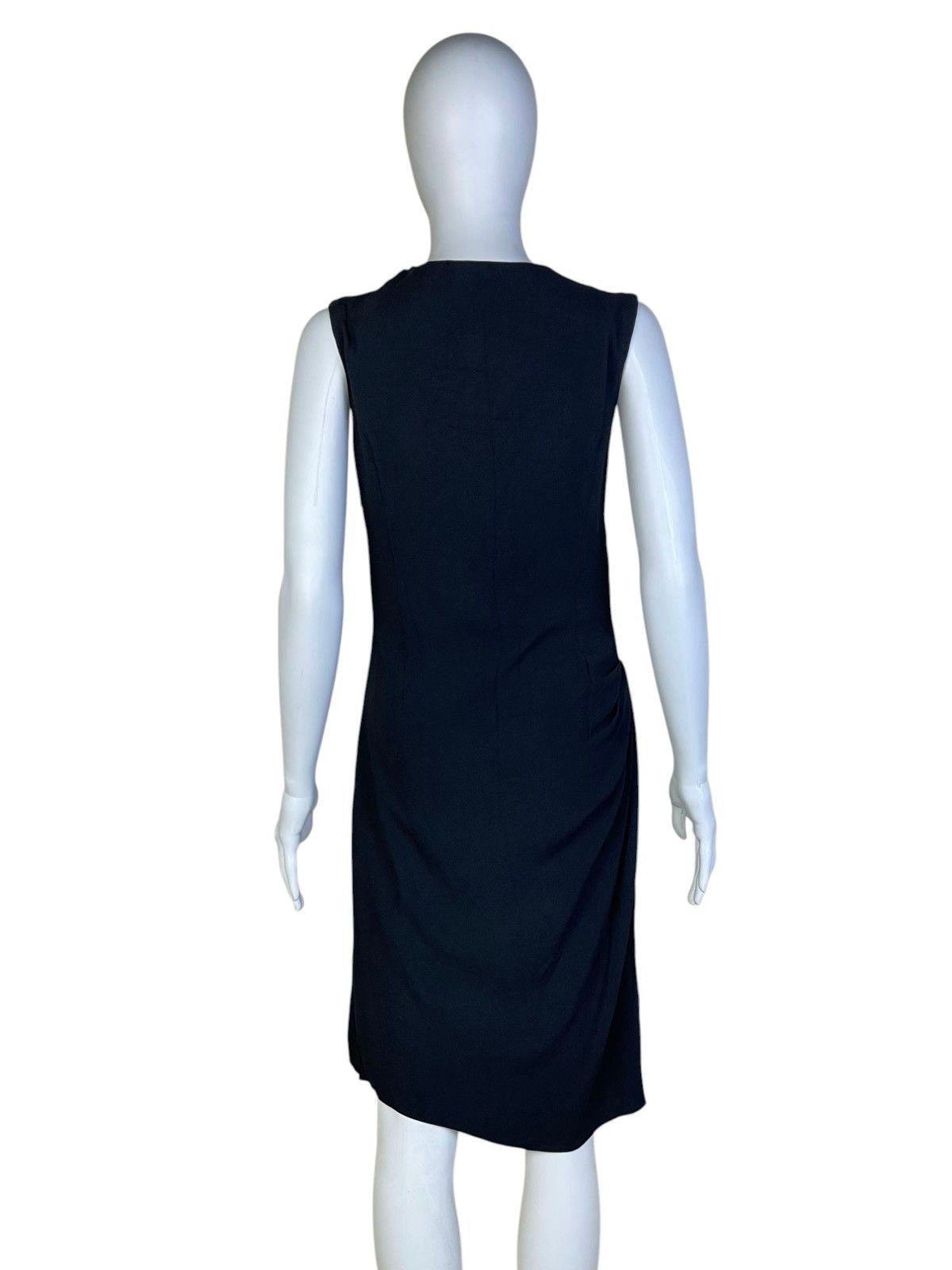 Saint Laurent Paris Saint Laurent Black Crepe Draped Sleeveless Dress Size S / US 4 / IT 40 - 5 Thumbnail