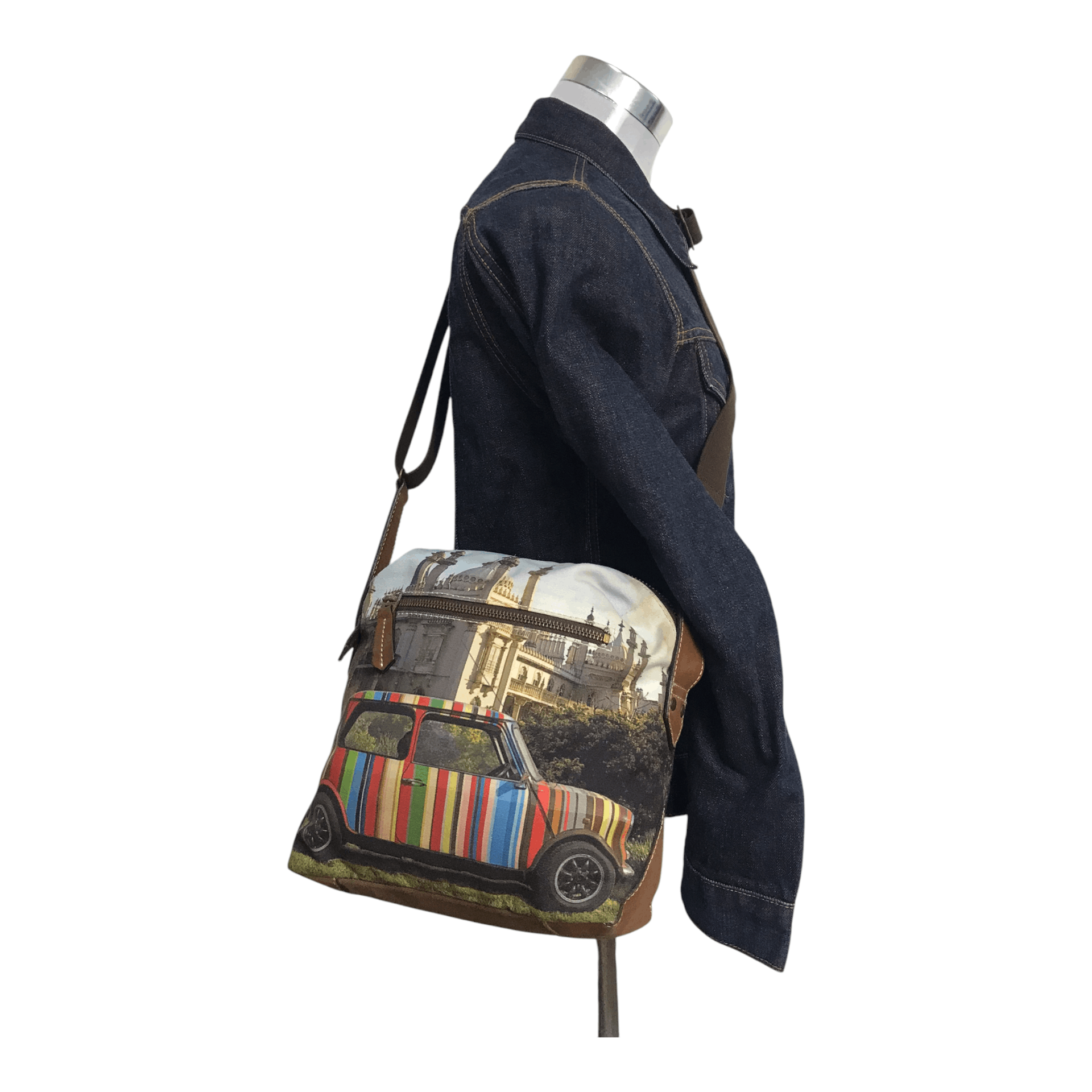 Paul Smith × Vintage Rare Paul Smith Mini Cooper Canvas Travel Sling Bag Size ONE SIZE - 1 Thumbnail