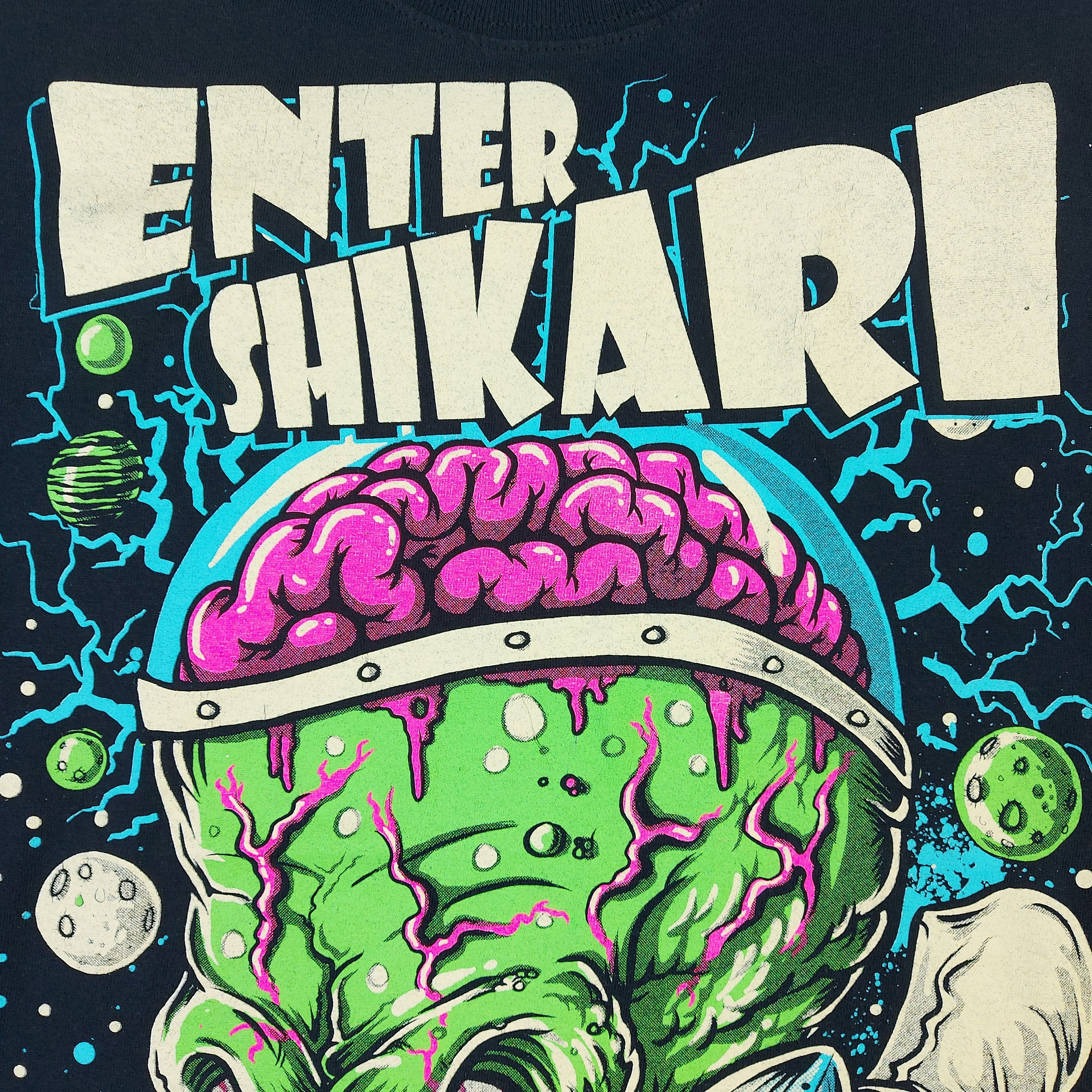 Band Tees VTG 2003 Enter Shikari Alien Brain Monster MySpace Era TEE Size US S / EU 44-46 / 1 - 4 Thumbnail
