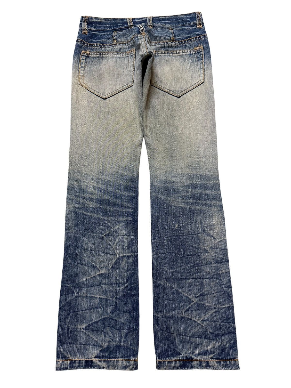 Tornado Mart Vintage 90s Japan Lagust Faded Wash Honeycomb Distressed Size US 31 - 2 Thumbnail