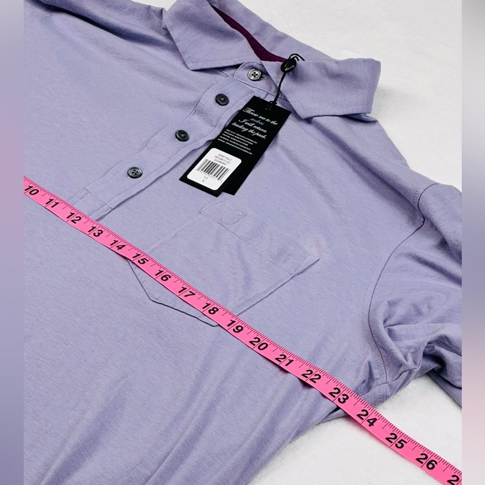 Other Greyson Mens Large Solid Purple Dewberry Pima Cott Golf Polo Size US L / EU 52-54 / 3 - 5 Thumbnail