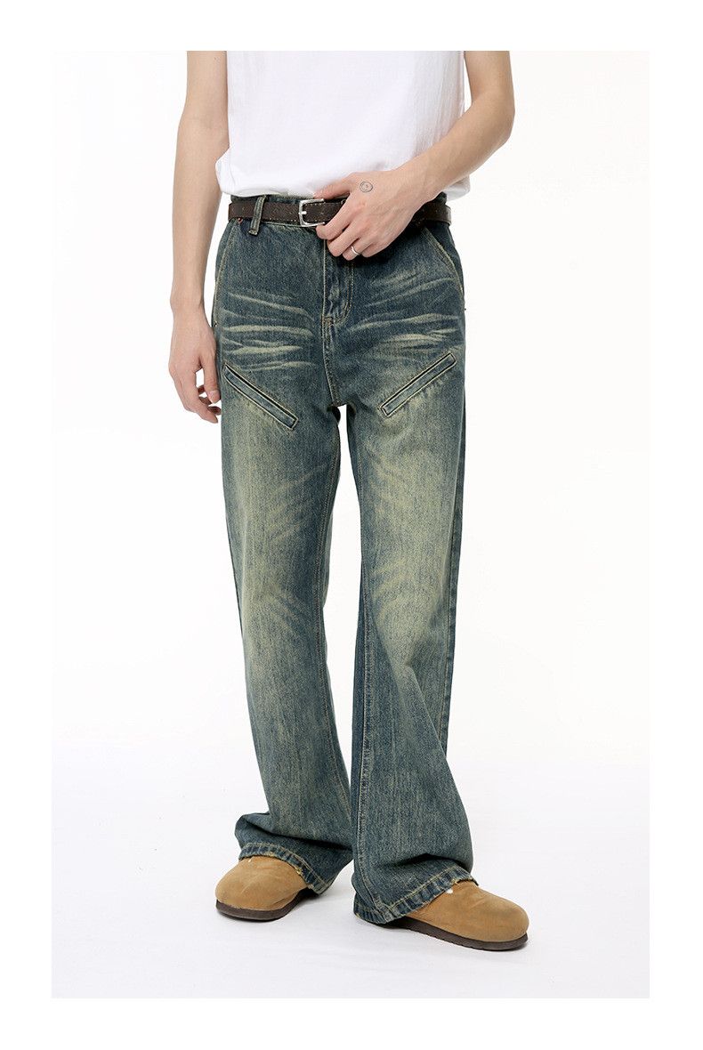 Japanese Brand Men's patchwork vintage distressed washed flared jeans Size US 32 / EU 48 - 1 Thumbnail