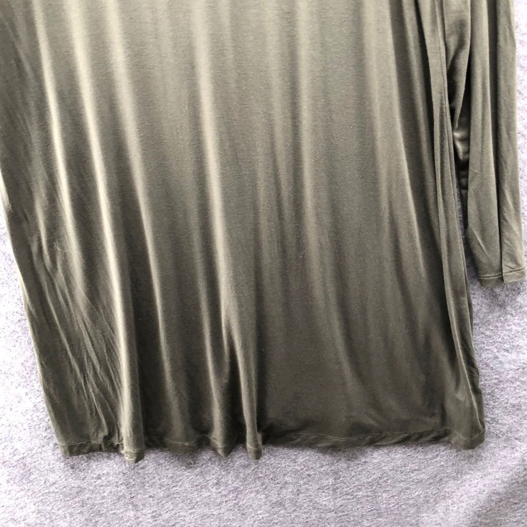 Gap Gap Long Sleeve Rayon Swing Dress Womens L Moss Green Jersey Knit Pullover Size L / US 10 / IT 46 - 4 Thumbnail