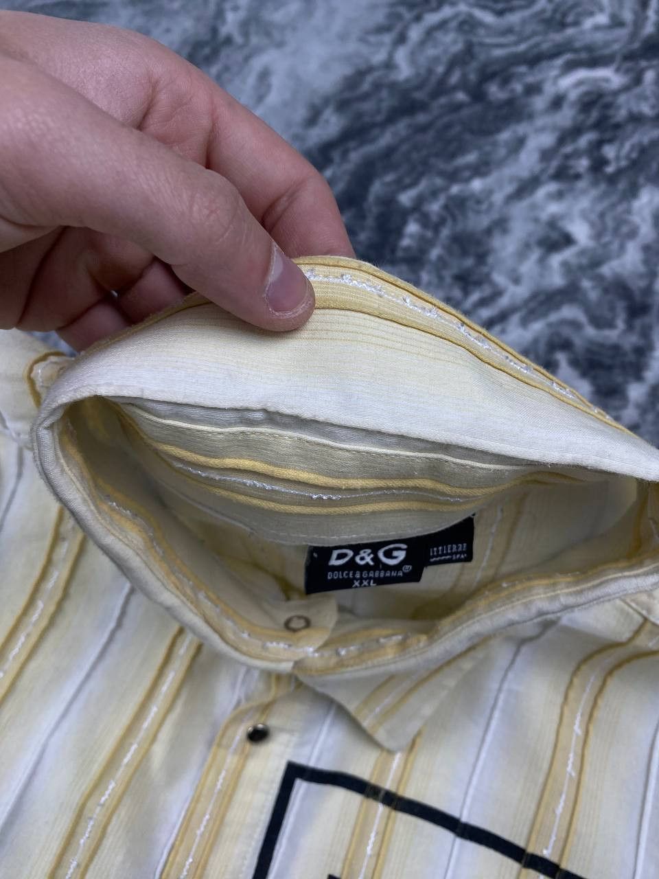 Dolce & Gabbana Dolce & Gabbana Long Sleeved Shirt Buttons Big Logo Size US XXL / EU 58 / 5 - 6 Thumbnail
