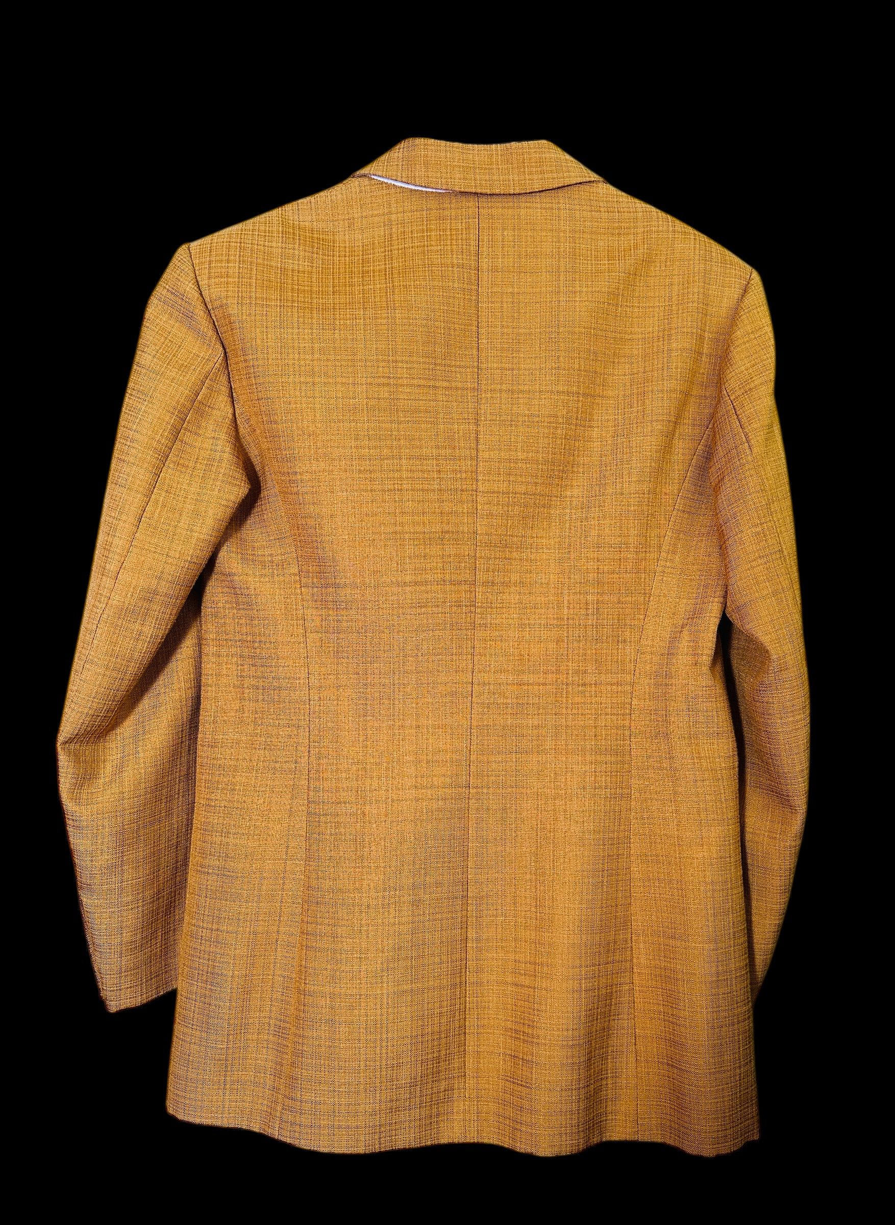 Sandro Mustard Yellow Single Breasted Blazer Size XS / US 0-2 / IT 36-38 - 2 Thumbnail