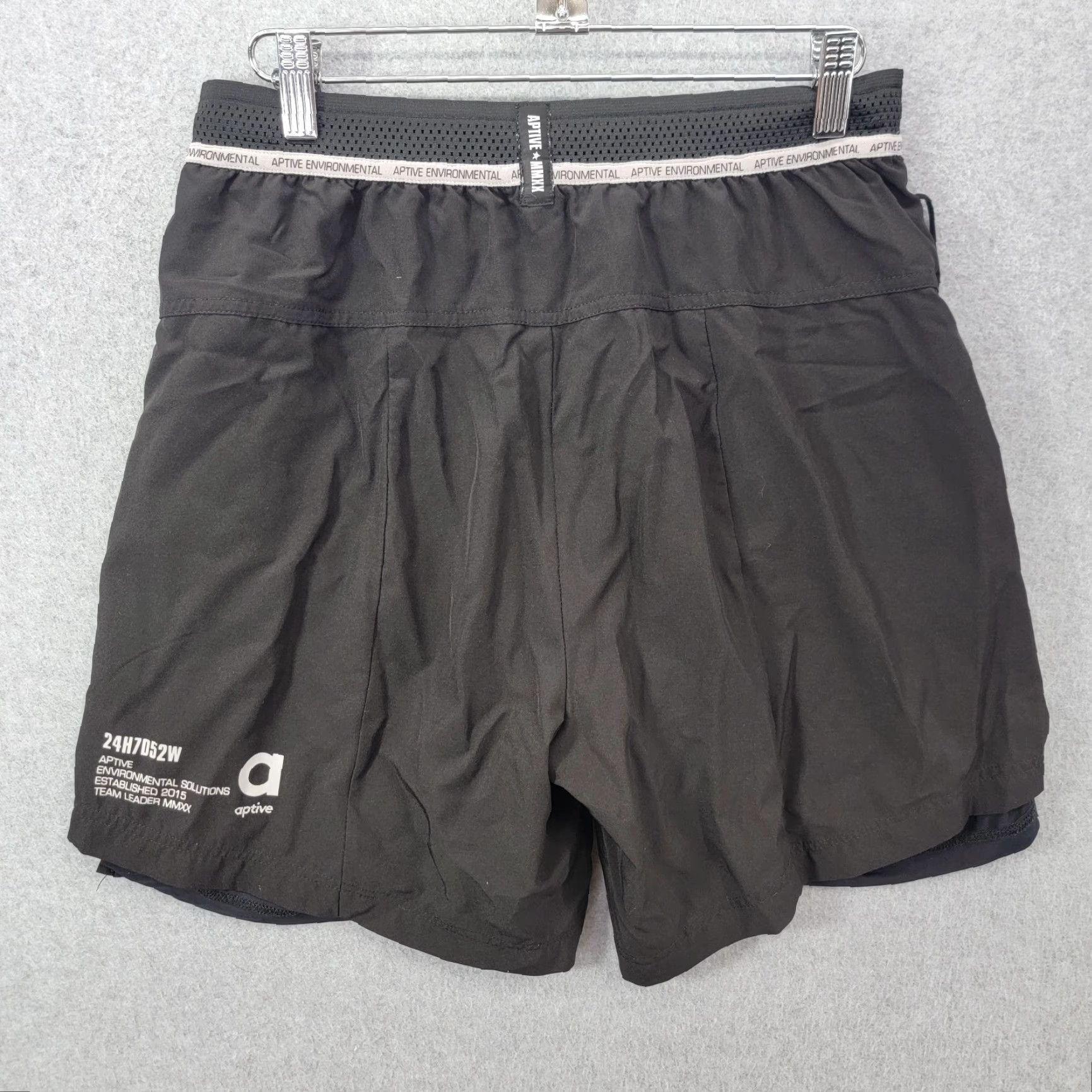 Vintage Aptive Shorts Mens Medium Black gym workout boxing running mmxx environmental Short Bermuda Sports Mens Black Size US 31 - 5 Thumbnail