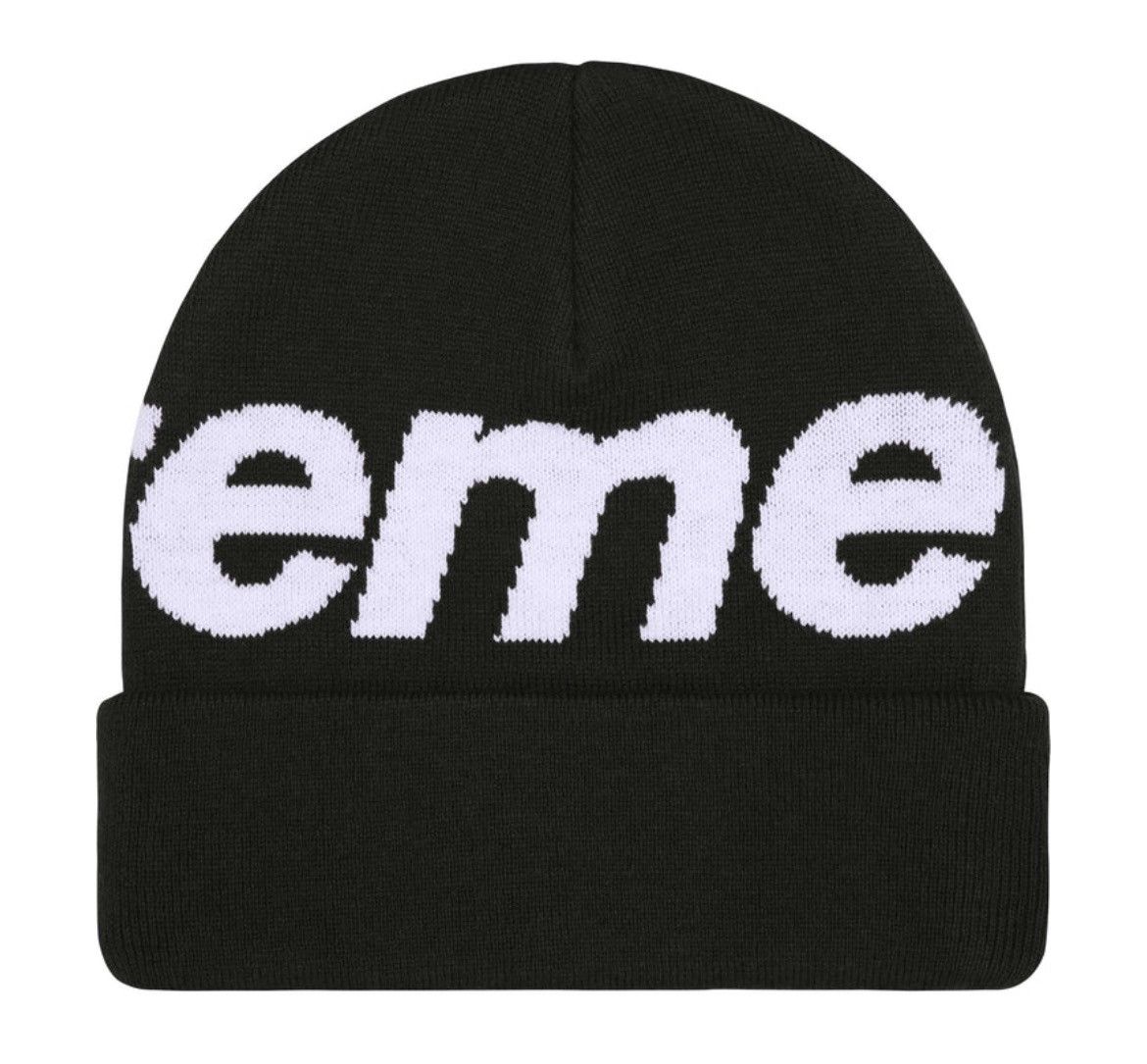 Supreme Supreme Big Logo Beanie Black FW25 Size ONE SIZE - 2 Thumbnail